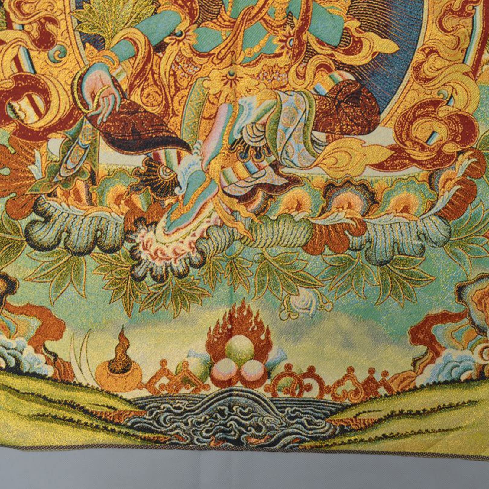Thangka Dipinto Sospeso Tara Verde Avalokitesvara Arazzo Tibetano Thangka per Poster di Arredamento Moderno per La Camera da Letto della Famiglia (Size : 60x90cm(23x35inch))
