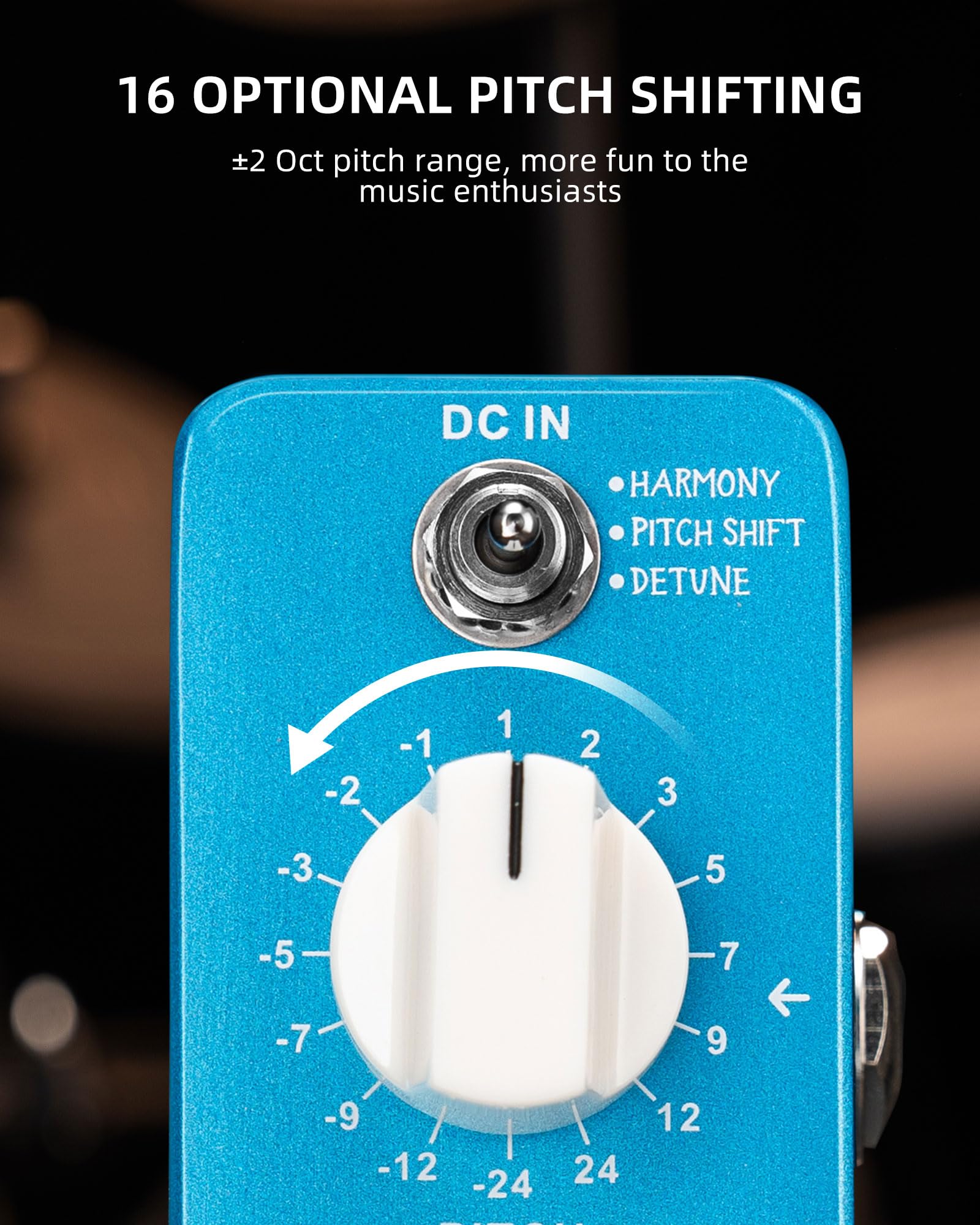 LEKATO Mini pedale Pitch Shifter, Harmonizer Pedale Chitarra Pitch Box Harmonizer Digital Octave Guitar Drop Pedal, True Bypass, Effetti per chitarra elettrica e basso
