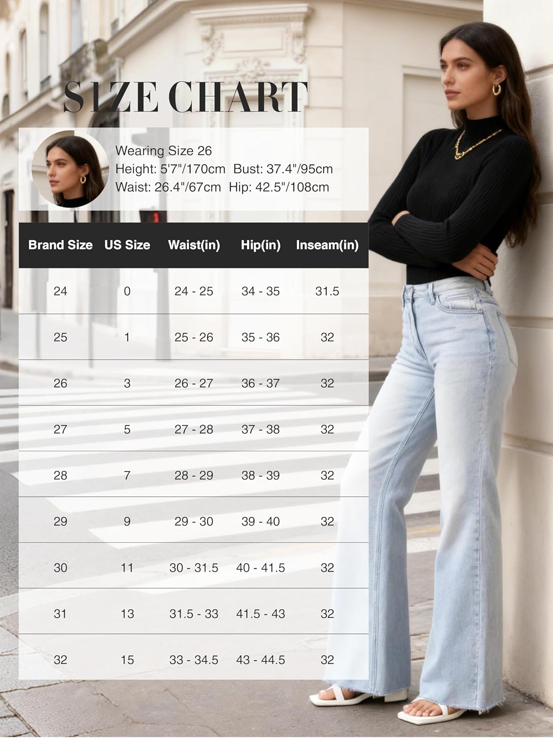 ONESO Wide Leg Jeans for Women High Waisted Stretchy Baggy Jeans BBL Loose Fit Tummy Control Denim Pants Raw Hem Casual