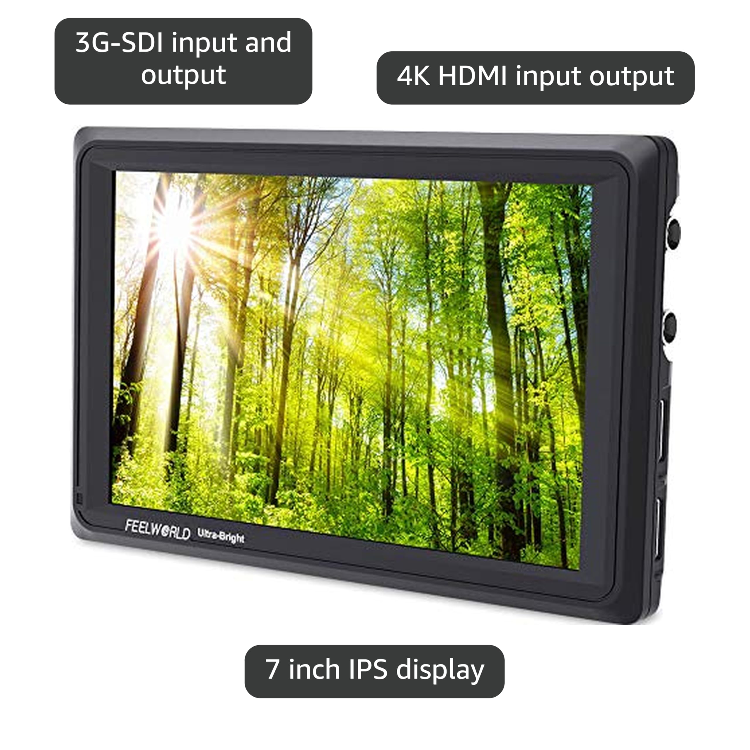 Feelworld FW279S フィールドモニター　2200nit Amazon.com : FEELWORLD FW279S 7 Inch Ultra Bright 2200nit DSLR