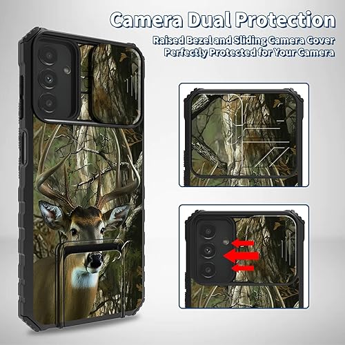 Miniatura 5 de Funda Galaxy A13 5G para Samsung A13 5G con función atril y cubierta de cámara de policarbonato duro de doble capa + funda de teléfono de TPU suave