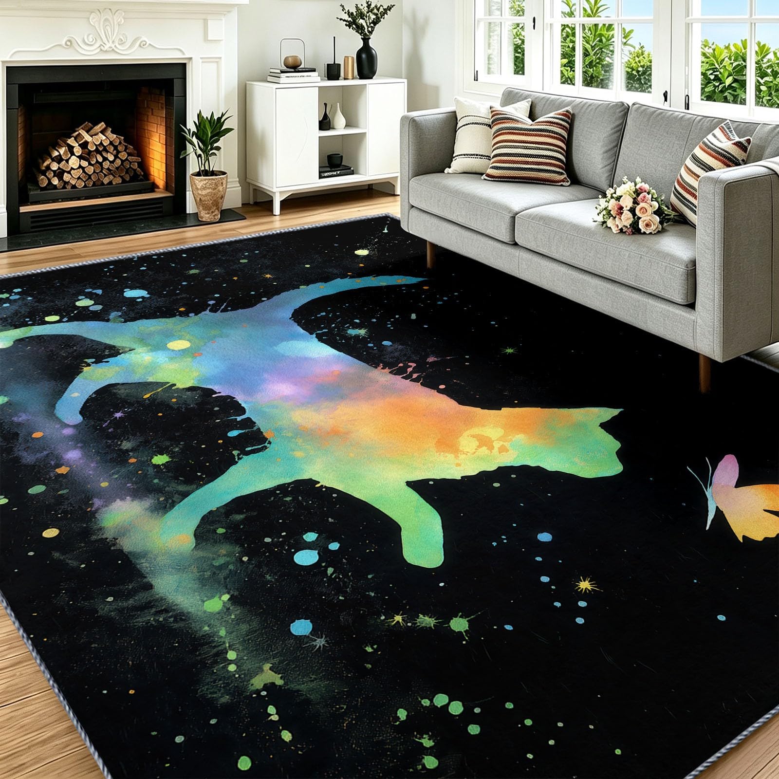 Tapis de cuisine graffiti chat pour égayer votre intérieur