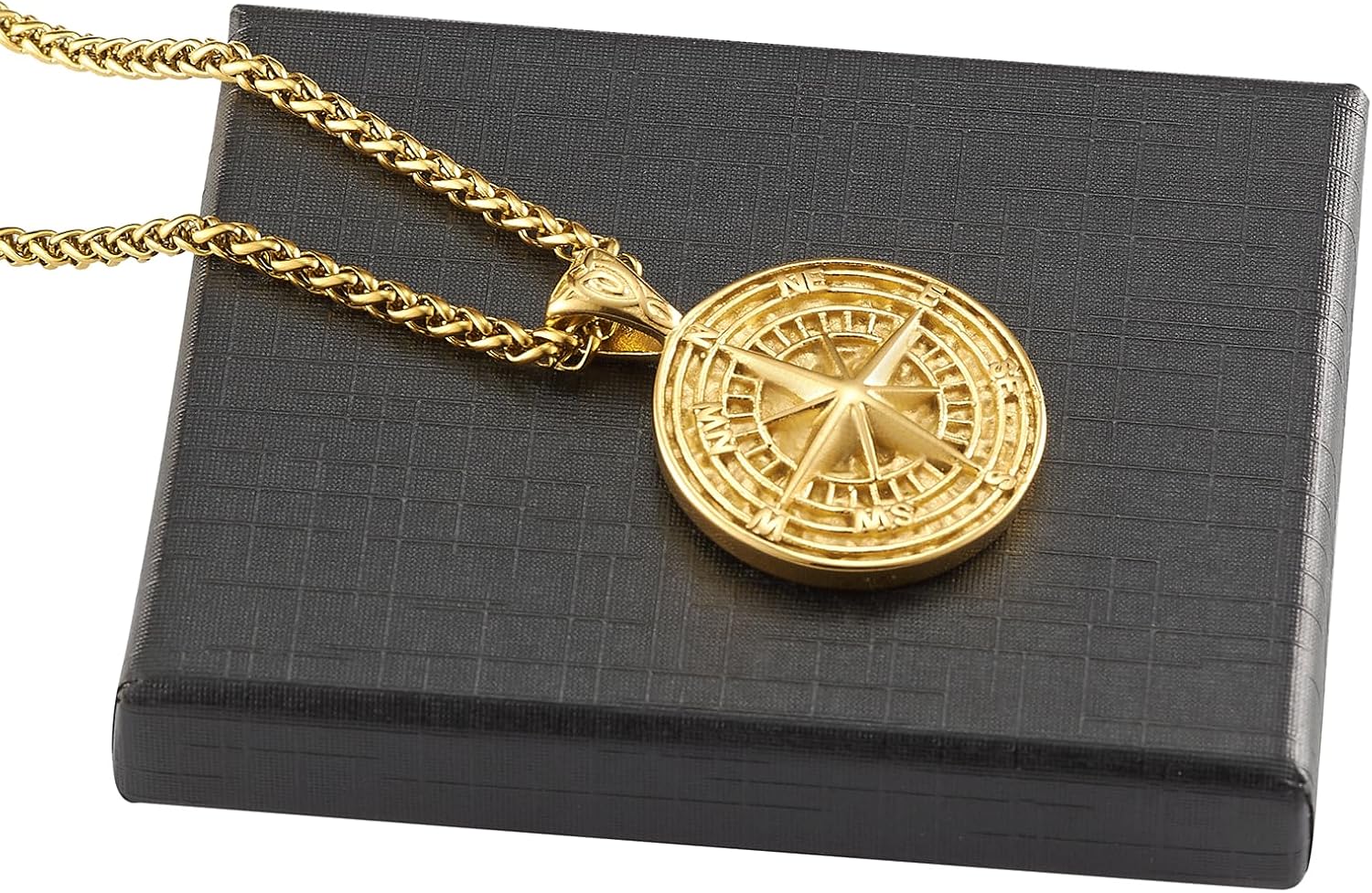 Compass Pendant Stainless Steel Navigator Compass Necklace for Men's Graduation Jewelry Gifts - Image 6