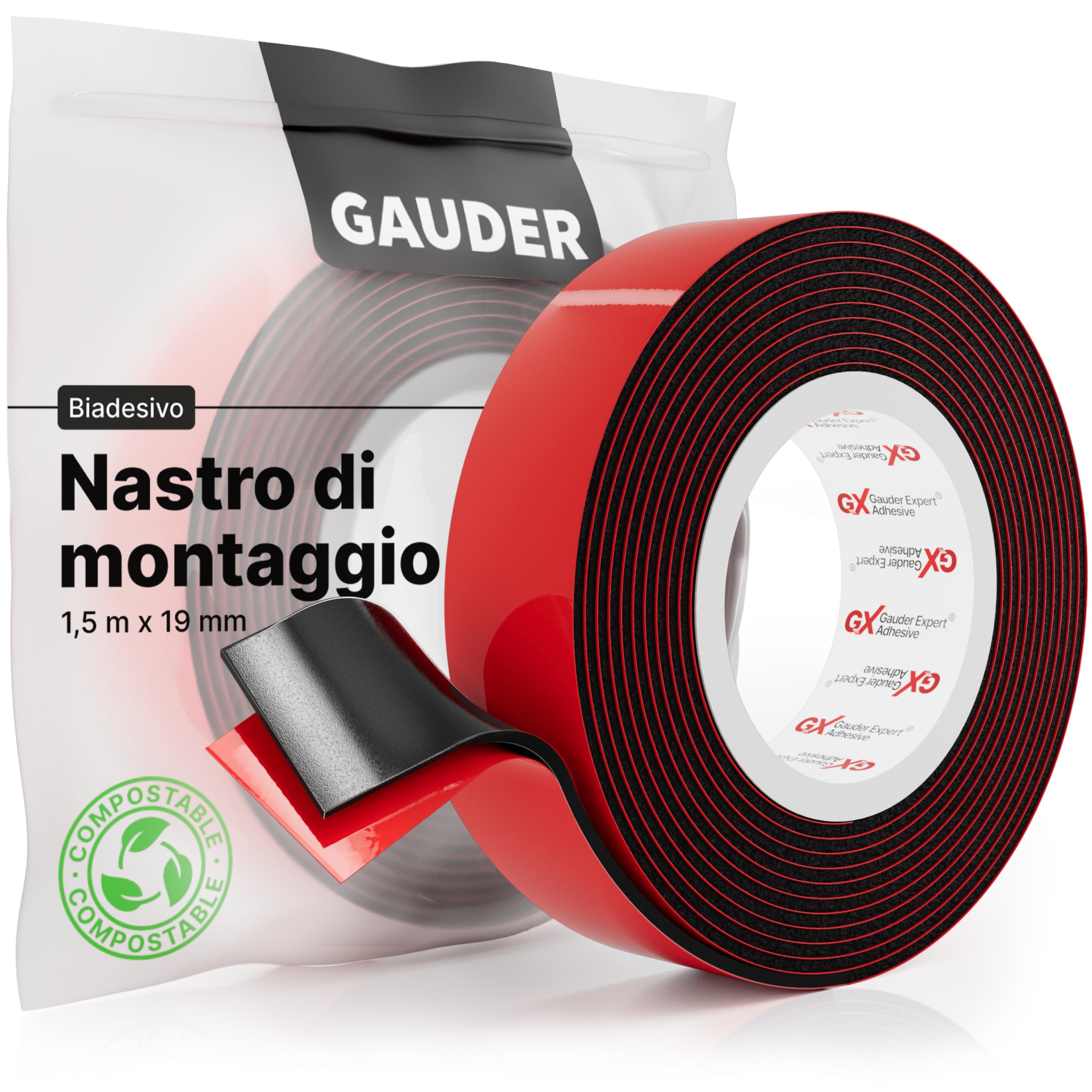 Nastro Biadesivo Gauder 5m X 19mm - Extra Forte Per Pareti, Senza Fori, Per Cornici E Specchi - Foto 4