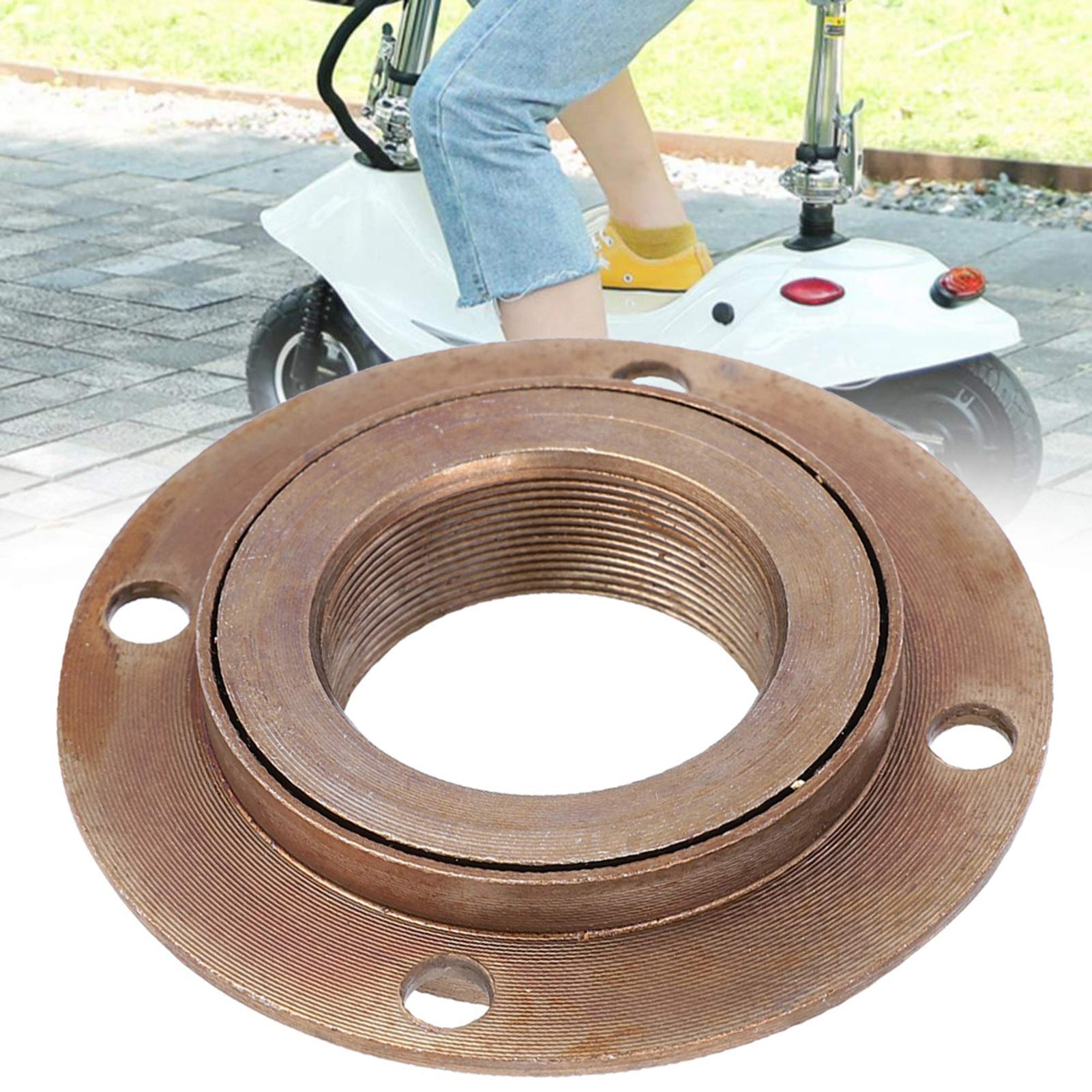 Toothless Flywheel, Metal Electric Scooter Wheel Four Hole Flywheel Wheel Accessory Fit for Electric Scooter, Bicycle