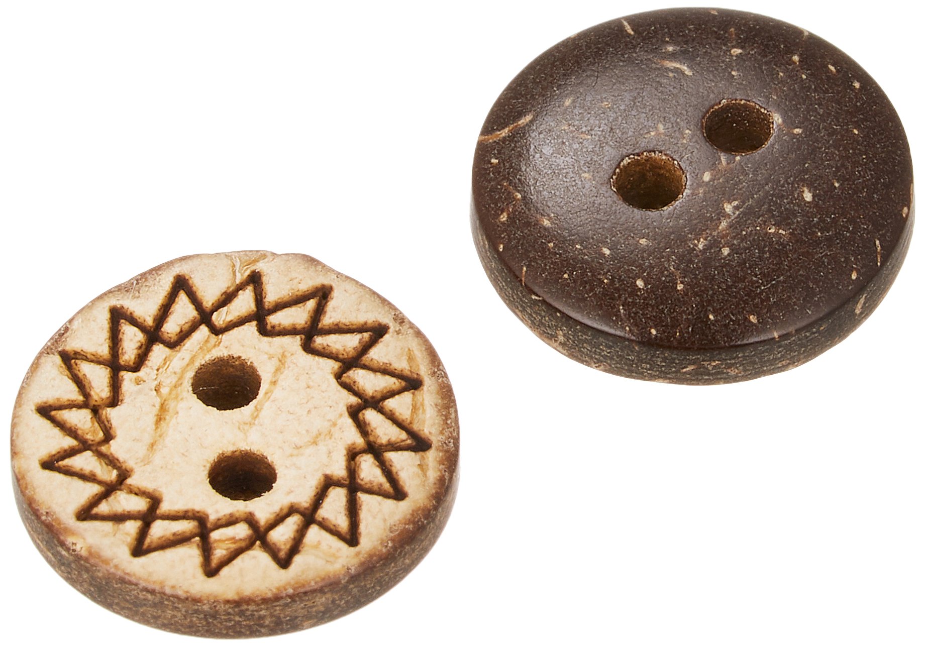 NBK CG932 Natural Buttons, φ0.4 inches (11.5 mm), Pack of 12