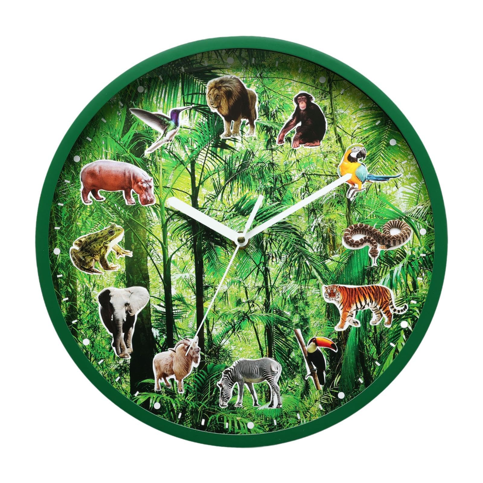 Horloge murale avec appels d'animaux 30 cm contre la monotonie intérieure