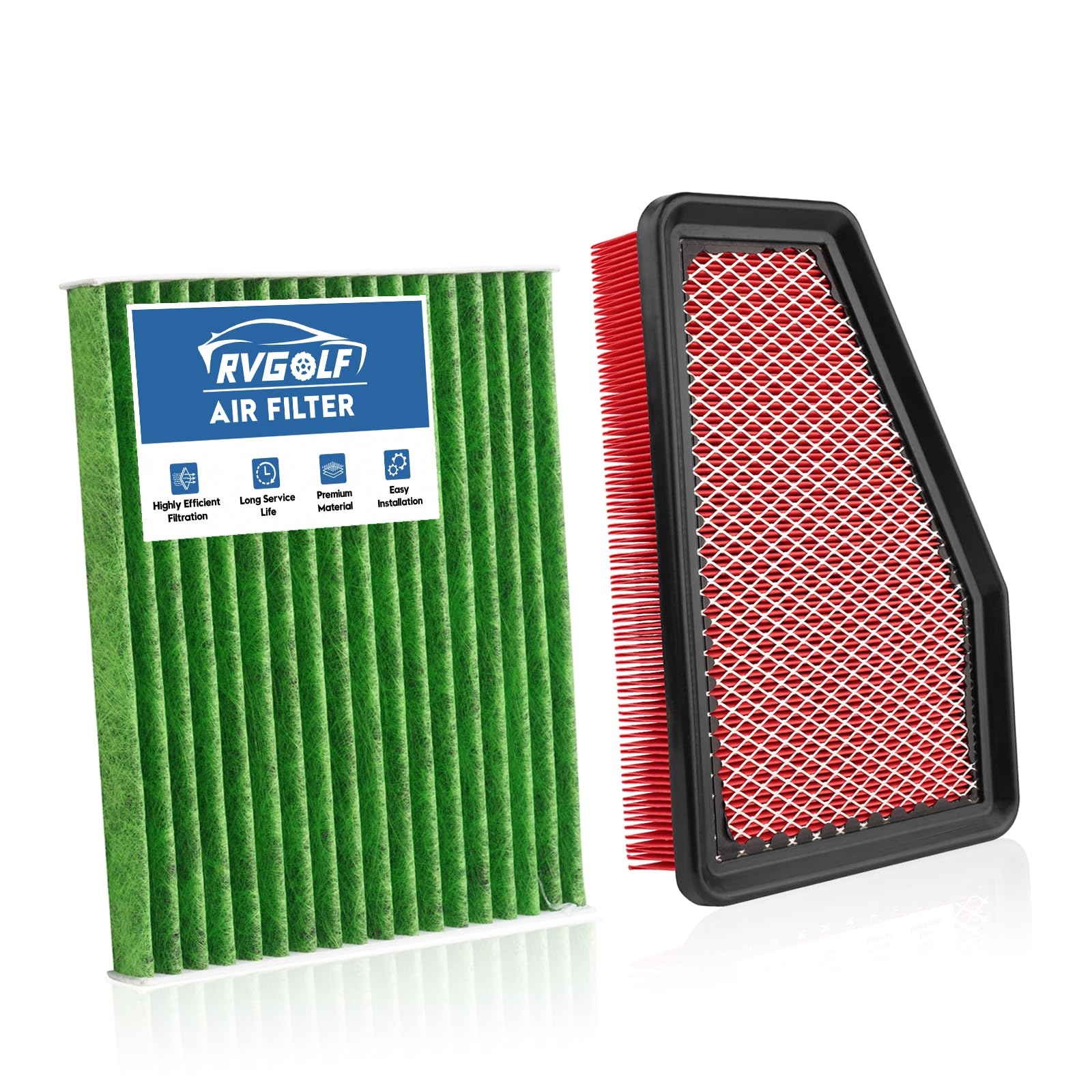 Engine+Cabin Air Filter Fit for Jeep Cherokee 2019-2023 L4 2.4L/3.2L