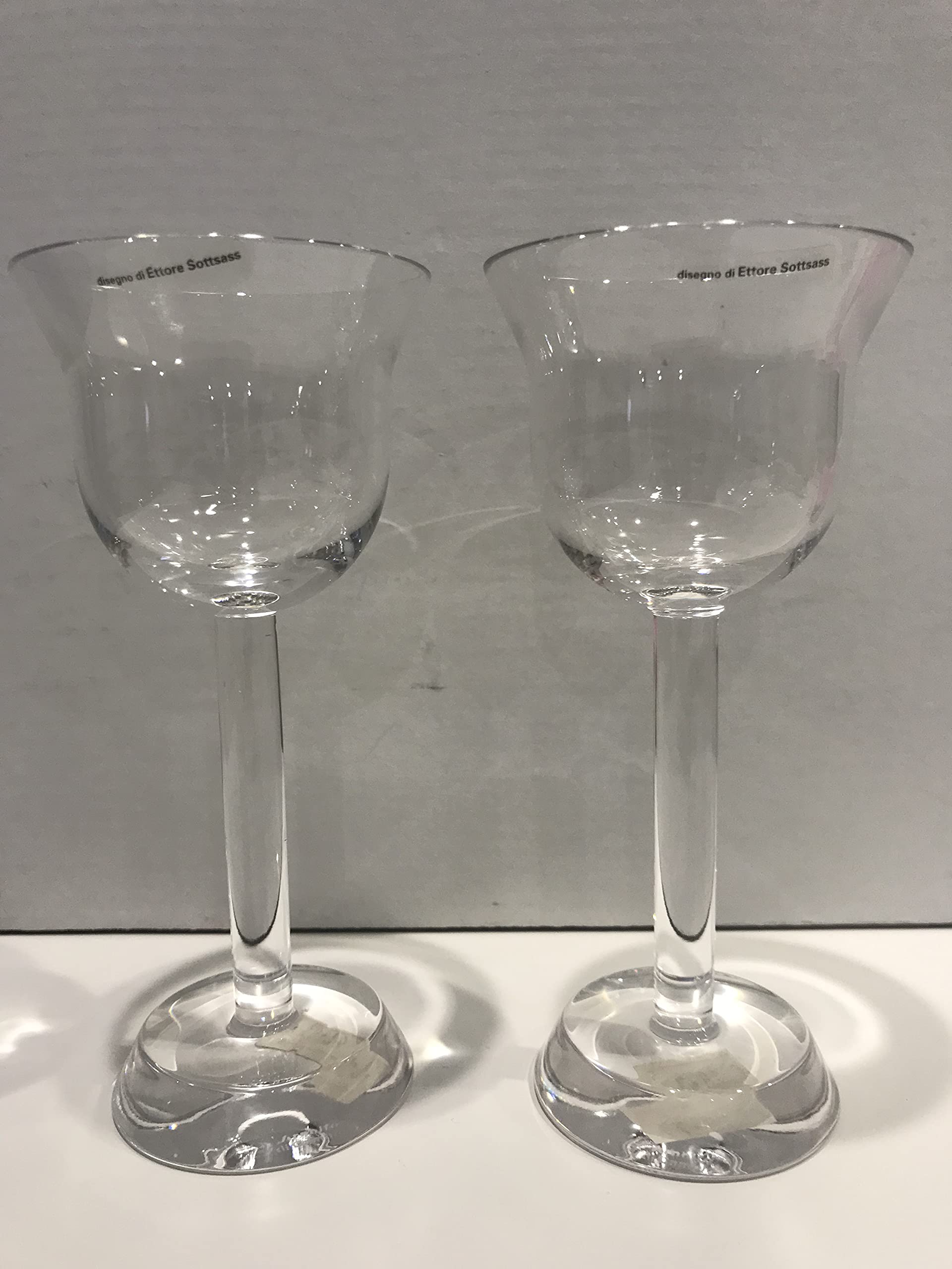 Verres en cristal de vin d'Ettore Sottsass, le cadeau idéal pour collectionneur