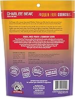 Vista 2 de Charlee Bear Crunch - Golosinas para perros sin granos, pavo, batata y manzana, bolsa resellable de 8 onzas, golosinas de entrenamiento bajas