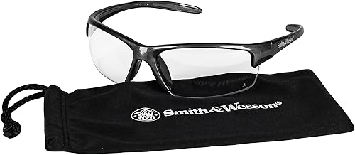 Miniatura 6 de Smith and Wesson - Lentes de seguridad (21294), lentes de seguridad con ecualizador, lente transparente, marco de plomizo, 12 paresestuche