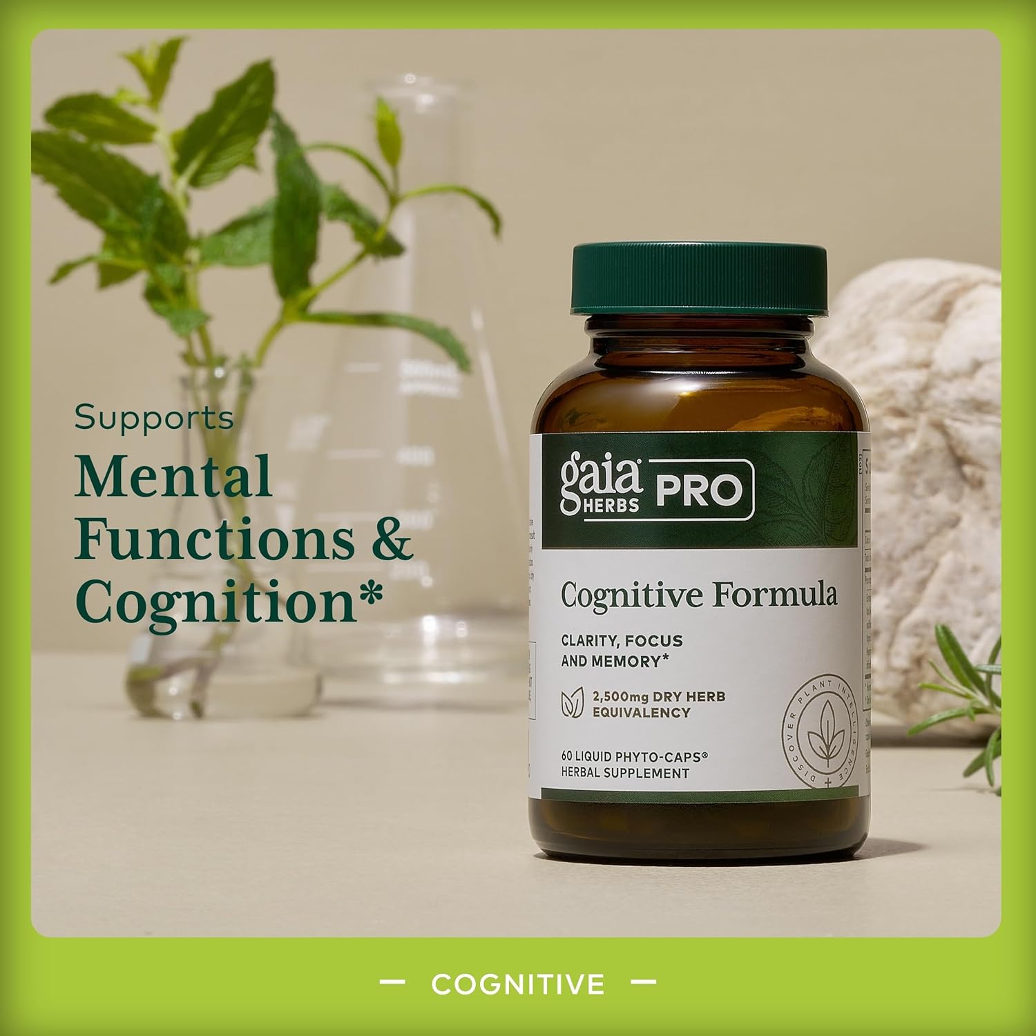 GAIA HERBS PRO Cognitive Formula - Brain Health & Blood Flow Support Supplement* - Circulation Support Supplement* with Fo-TI Root, Ginkgo Leaf, & Gotu Kola Leaf - 60 Liquid Phyto-Caps (30 Servings) - Image 3