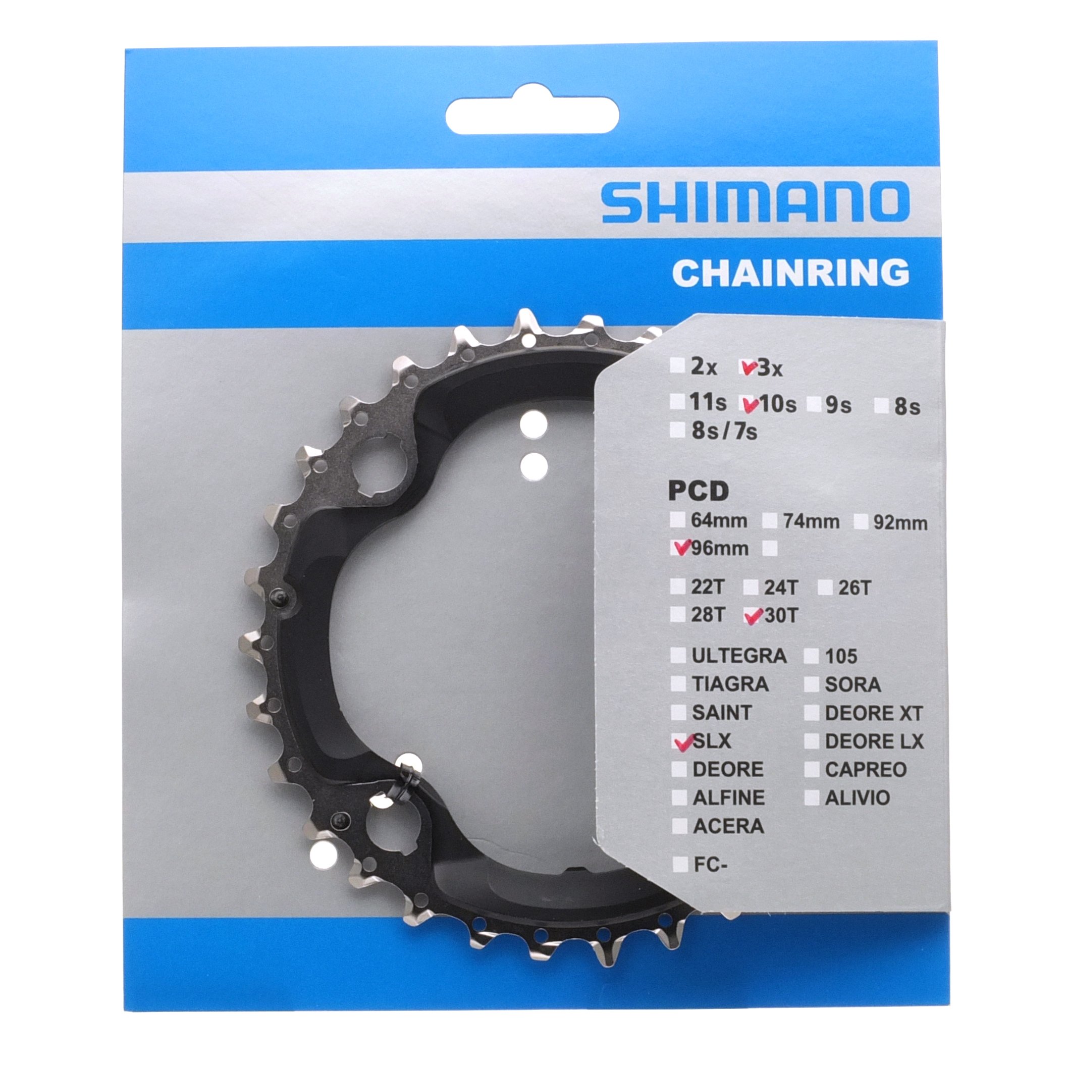 Shimano 1NW98010 - Dish 30T, 96 mm, SLX, potrójne