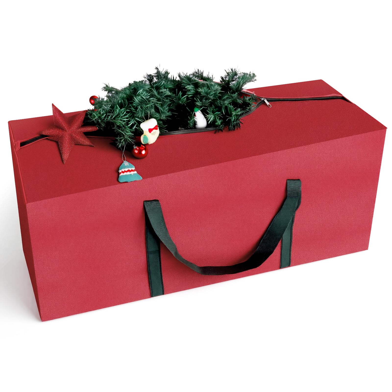 Borsa per albero di Natale - Borse per albero di Natale per famiglie 3.2 piedi - Borsa per albero impermeabile e resistente in tessuto Oxford - con manici rinforzati