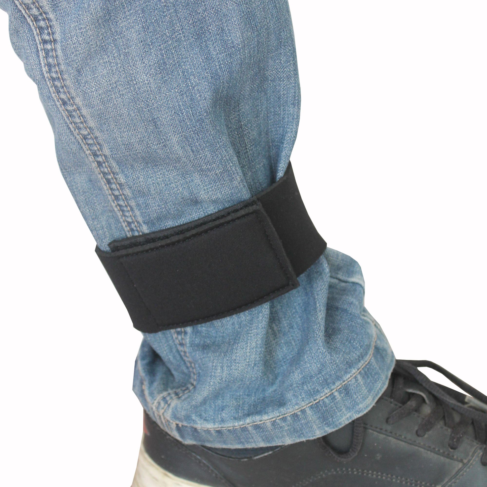 YYST 2 Pcs Neoprene Ankle Pant Garters for Waders Fly Fishing Riding Black