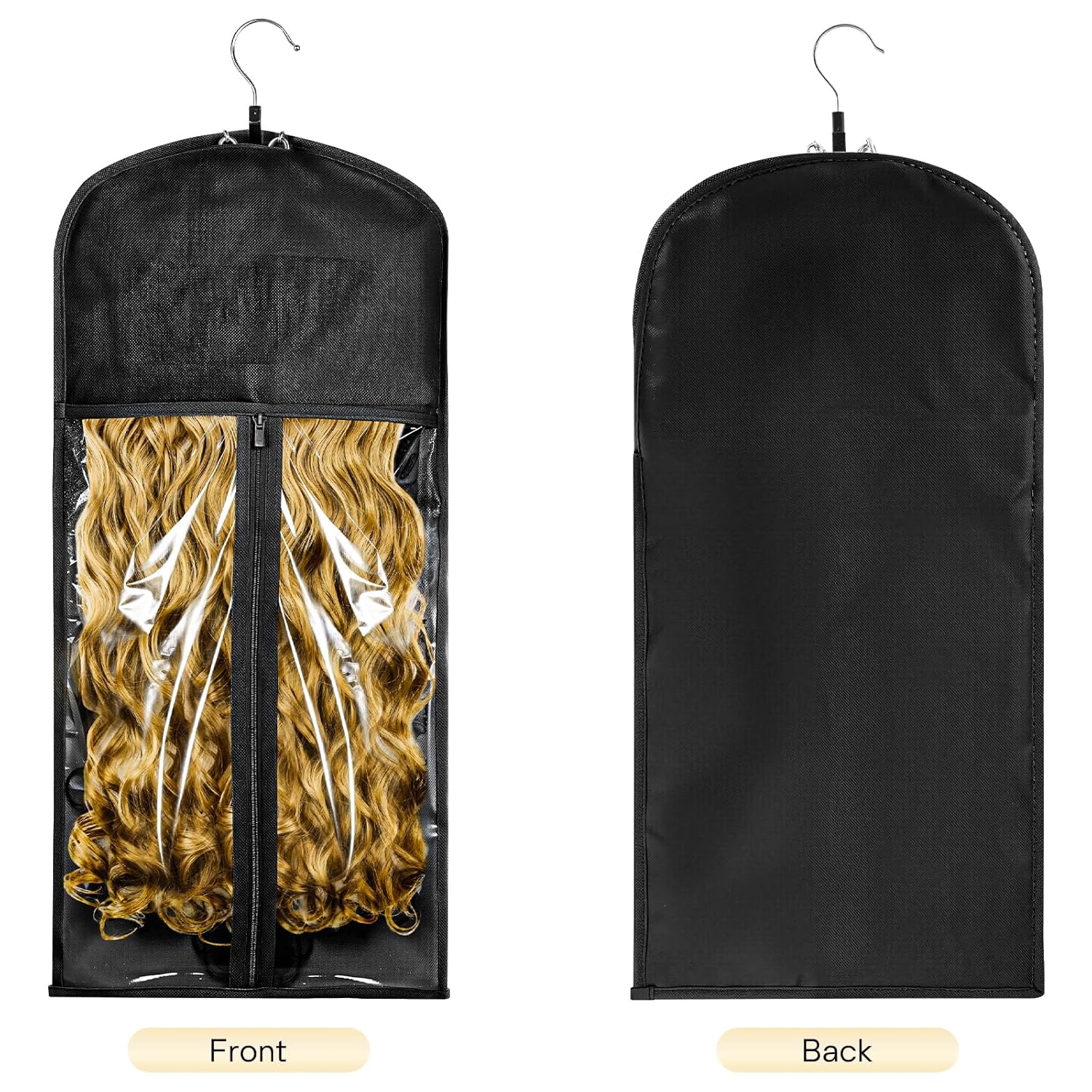 VARIPOWDER 10pcs Wig Storage Bags with Hanger Hair Extensions Storage for Multiple Wigs, Dust-Proof Wigs Bag with Strong Holder Home Travel Closet Wigs & Accessories