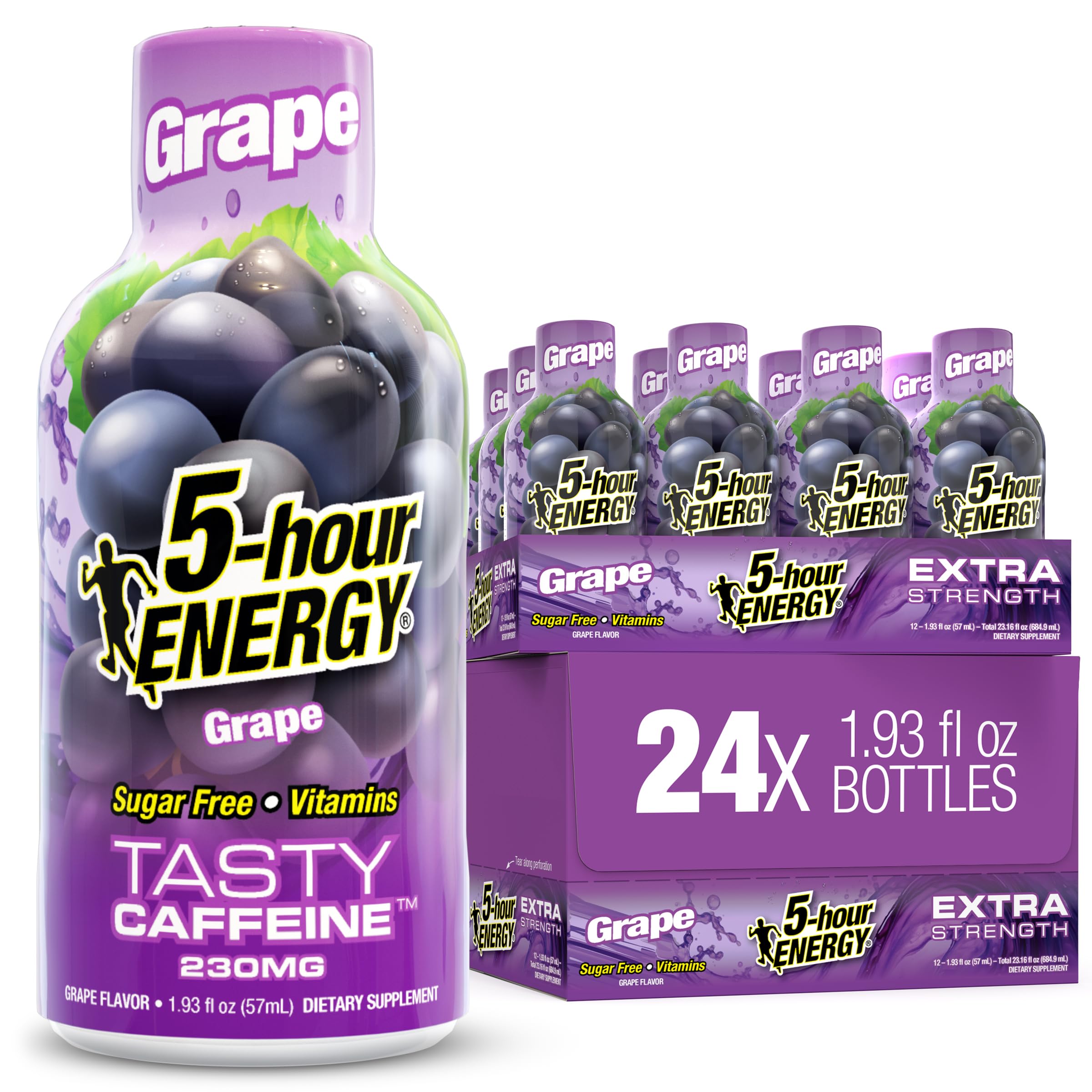 Amazon.com : 5-hour ENERGY GRAPE Flavor, 24 Count, 1.93 Fl Oz