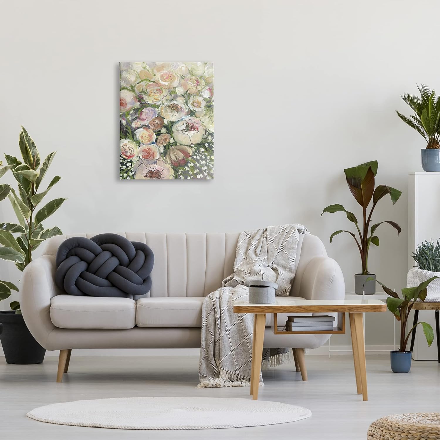 Stupell Industries Abstract Blooming Garden Flowers Canvas Wall Art, Design by Blursbyai