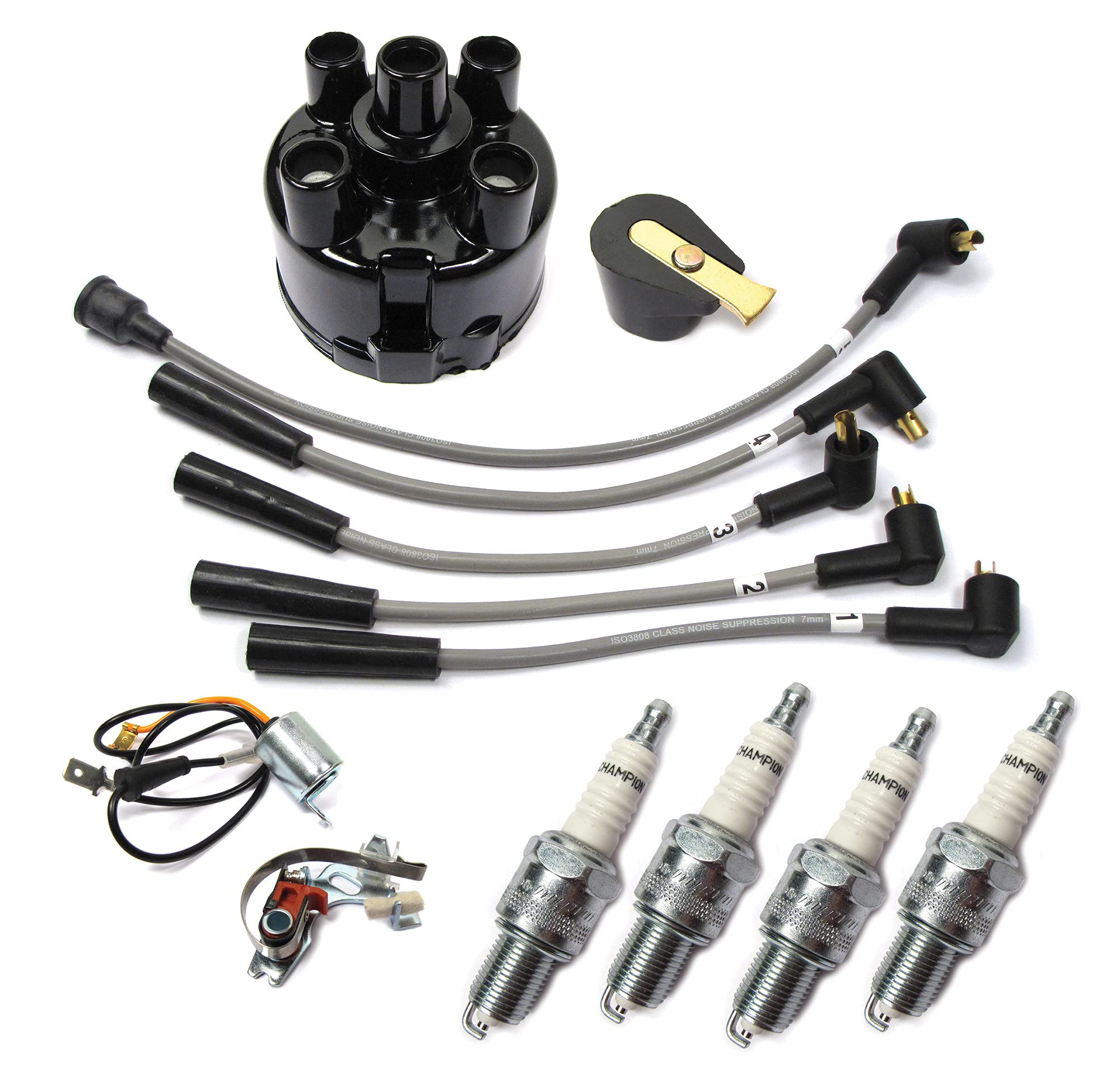Engine Tune Up Kit with Updated Style RTC3278 Distributor for Land Rover Series 2, 2A, and 3