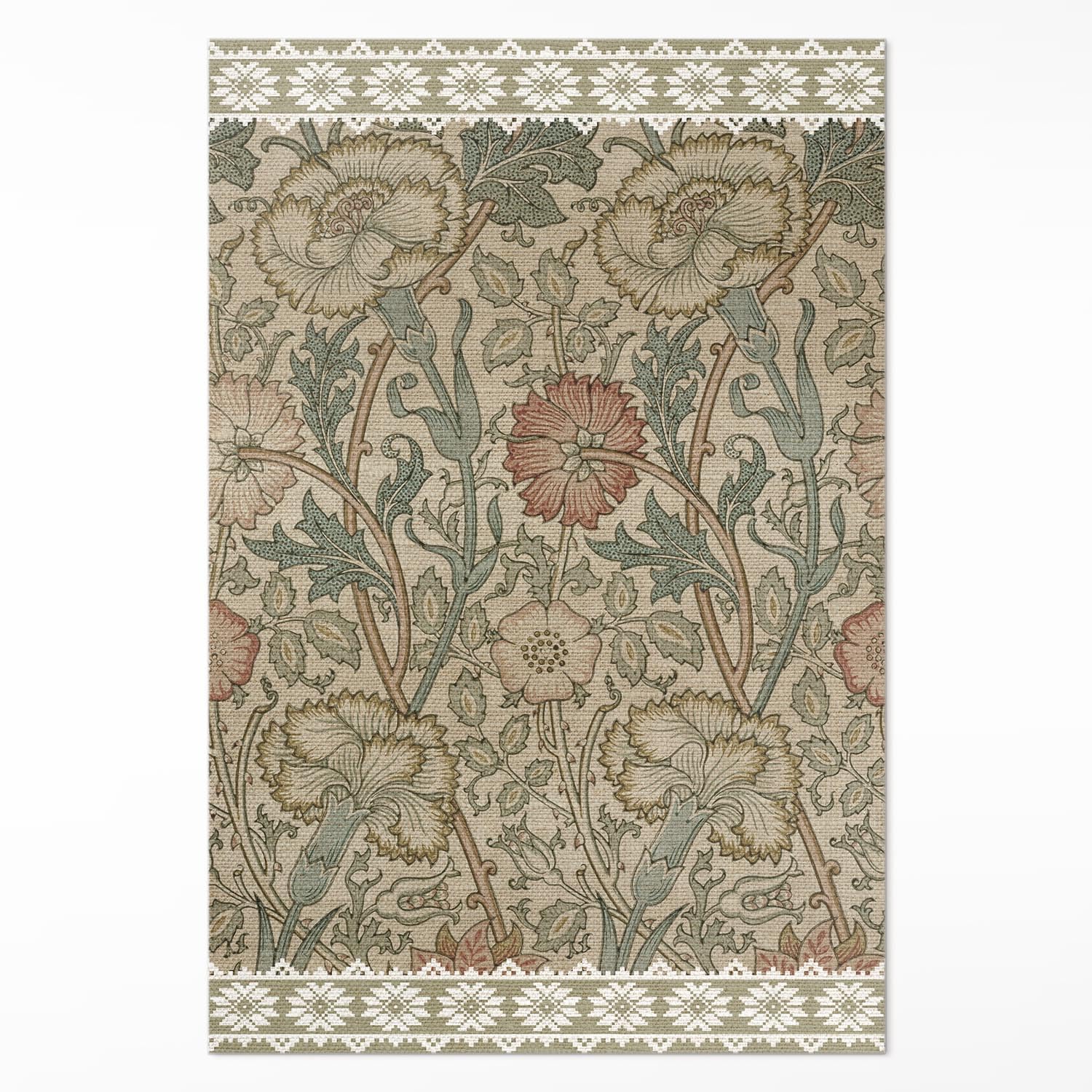 Tapis en Vinyle Rectangle Entretien Facile pour Maison Deco