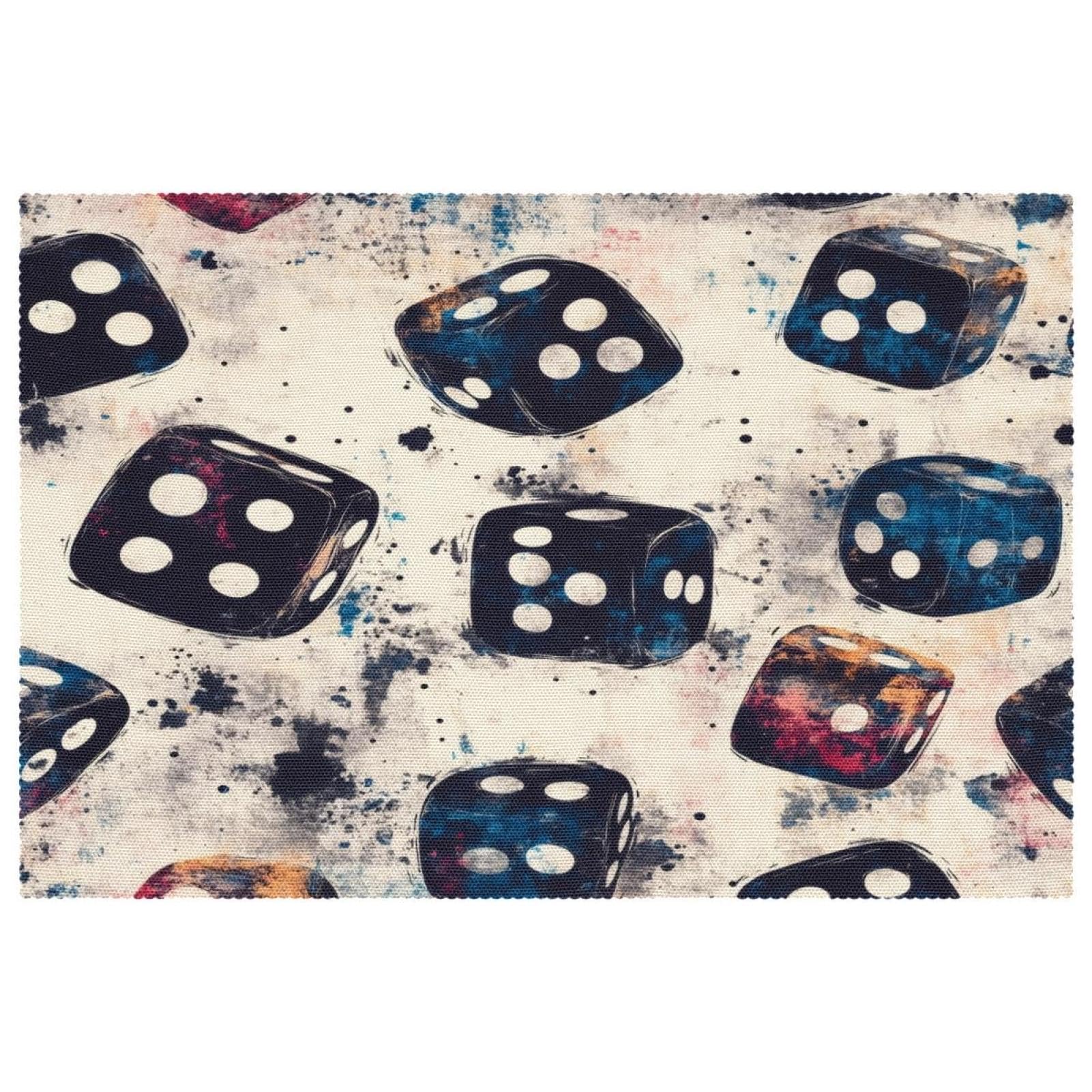 Sets de table Grunge Casino lavables pour protéger votre table des taches