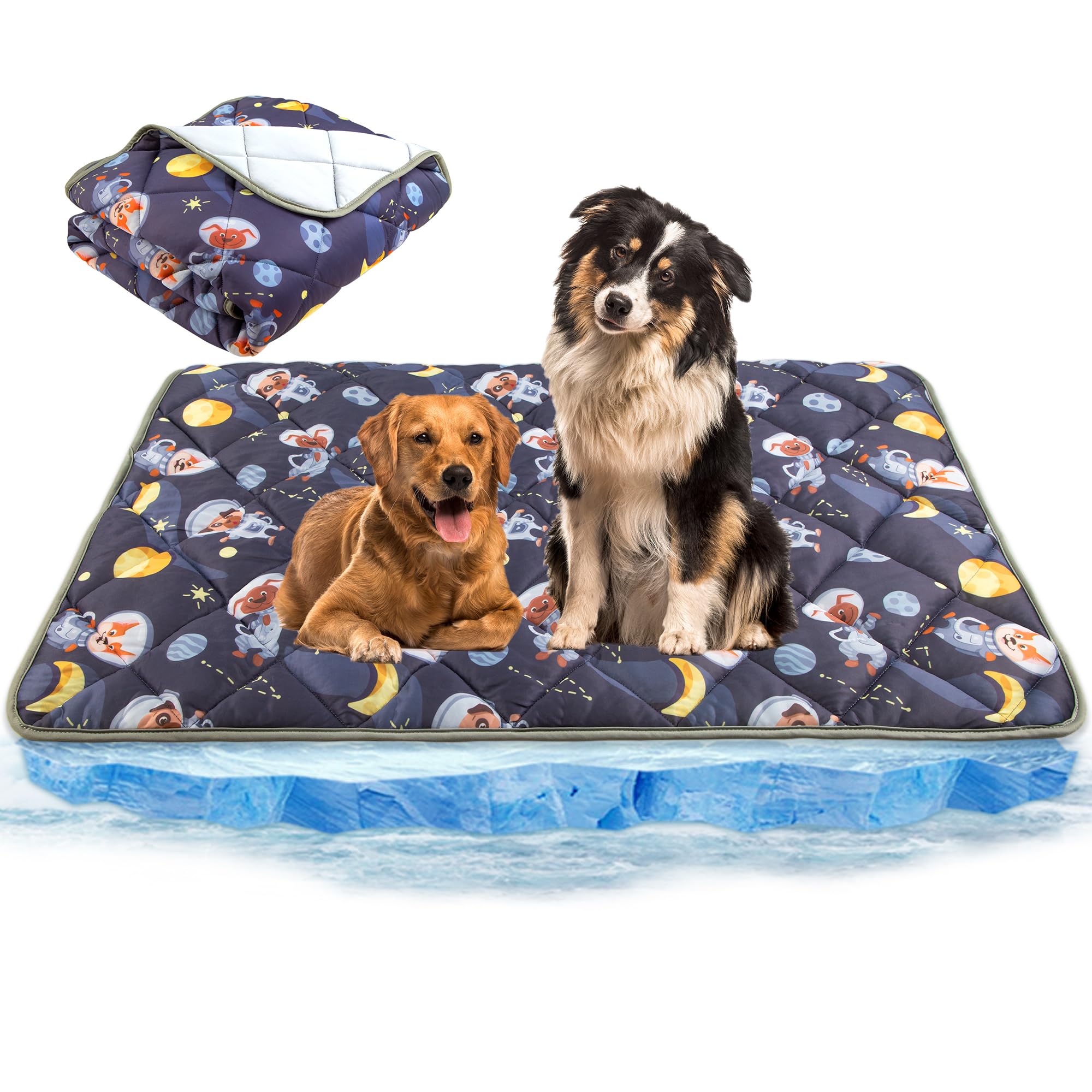 Paw Legend Dog Cooling Mat for Dogs Cat Cooling Pad for Dog Mat Blanket Summer Cool Tech Fabric Washable Sleeping Pad on Kennel Sofa Bed Floor Car Seats, Small