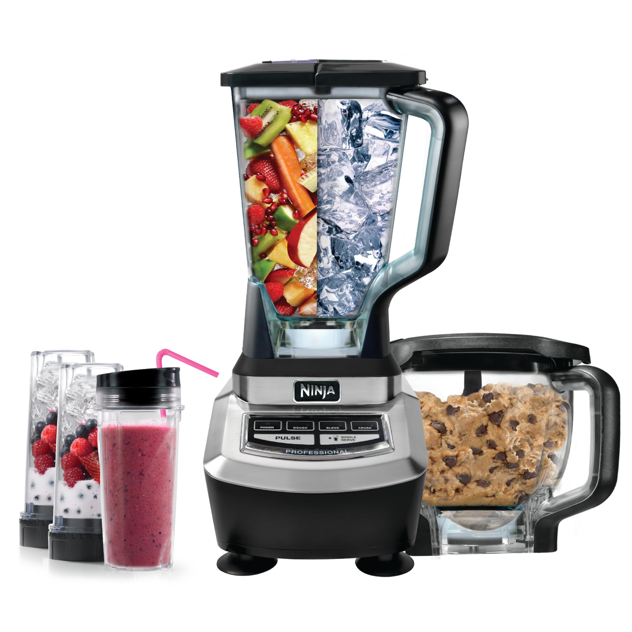 Ninja BL780C, Ninja Supra Kitchen System with Blender and Food Processor, Black/Silver, 1200W, (Canadian Version)
