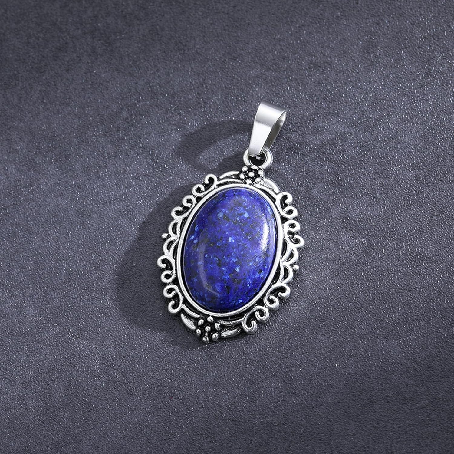 Natural Stone Pendant Black Rope Teardrop/Oval/Cross/Chakra Gemstone Necklace Jewelry Christmas Gift for Women - Image 4