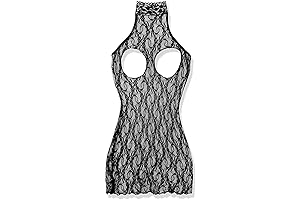 Elegant Moments Women's Lace Cupless Open Bust Lingerie Dress