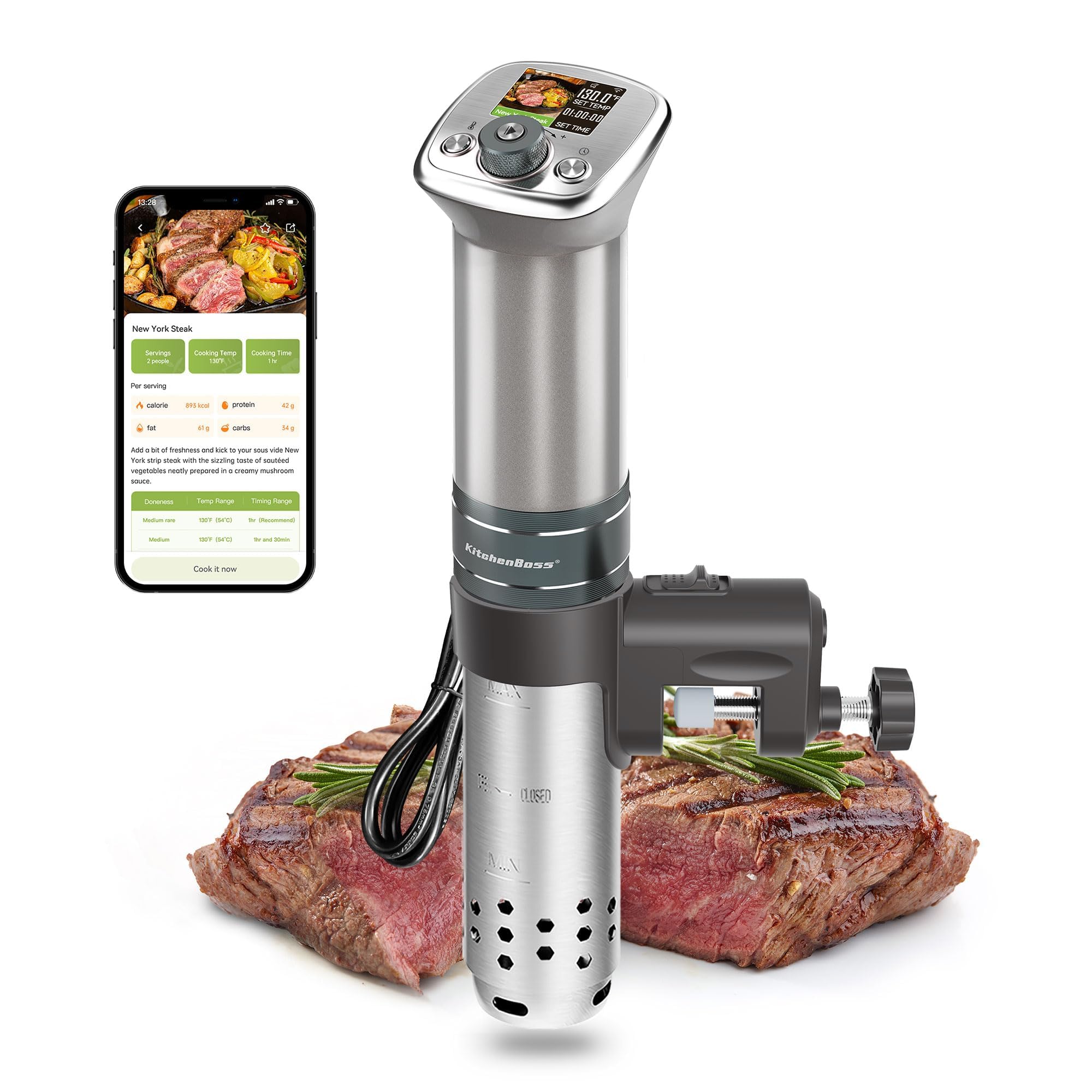 Amazon.com: KitchenBoss Wifi Sous Vide Cooker: Ultra-quiet Sous