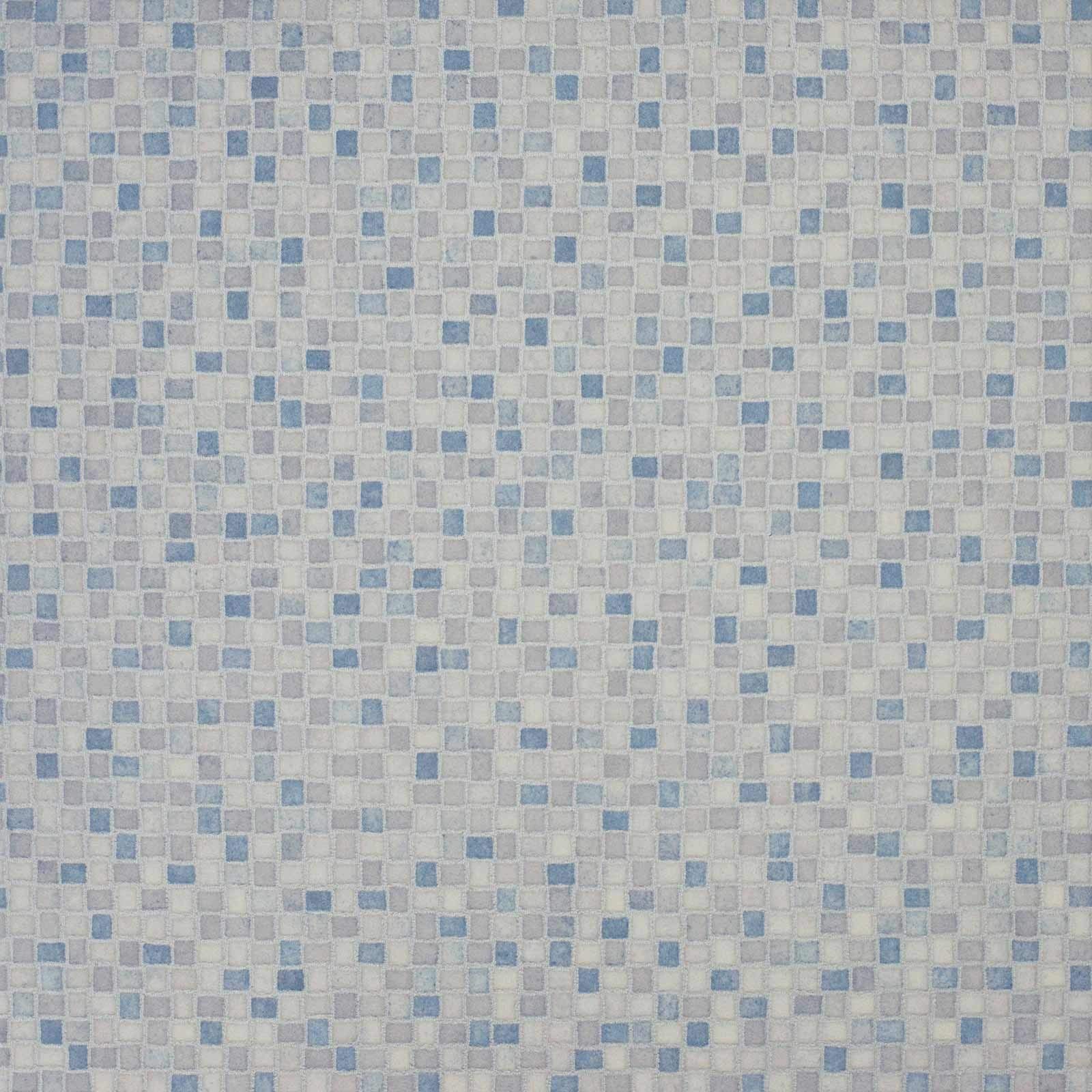 247Floors Mosaic Pattern Magic Vinyl Flooring 2.8mm Realistic Foam Backed Slip Resistant Lino (2.5m x 2m / 8ft 2" x 6ft 6", Blue Mosaic Tiles)