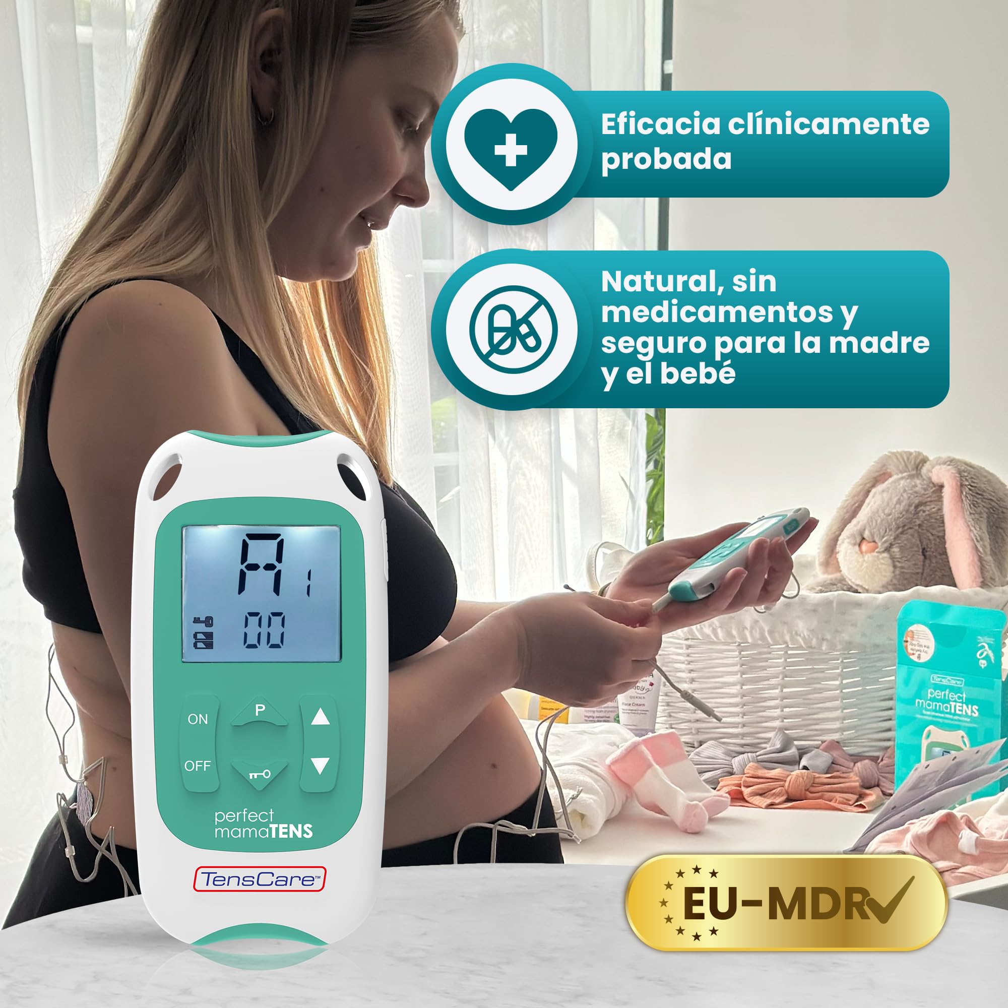 TensCare Perfecto MamaTENS- Unidad TENS para alivio del dolor durante el parto