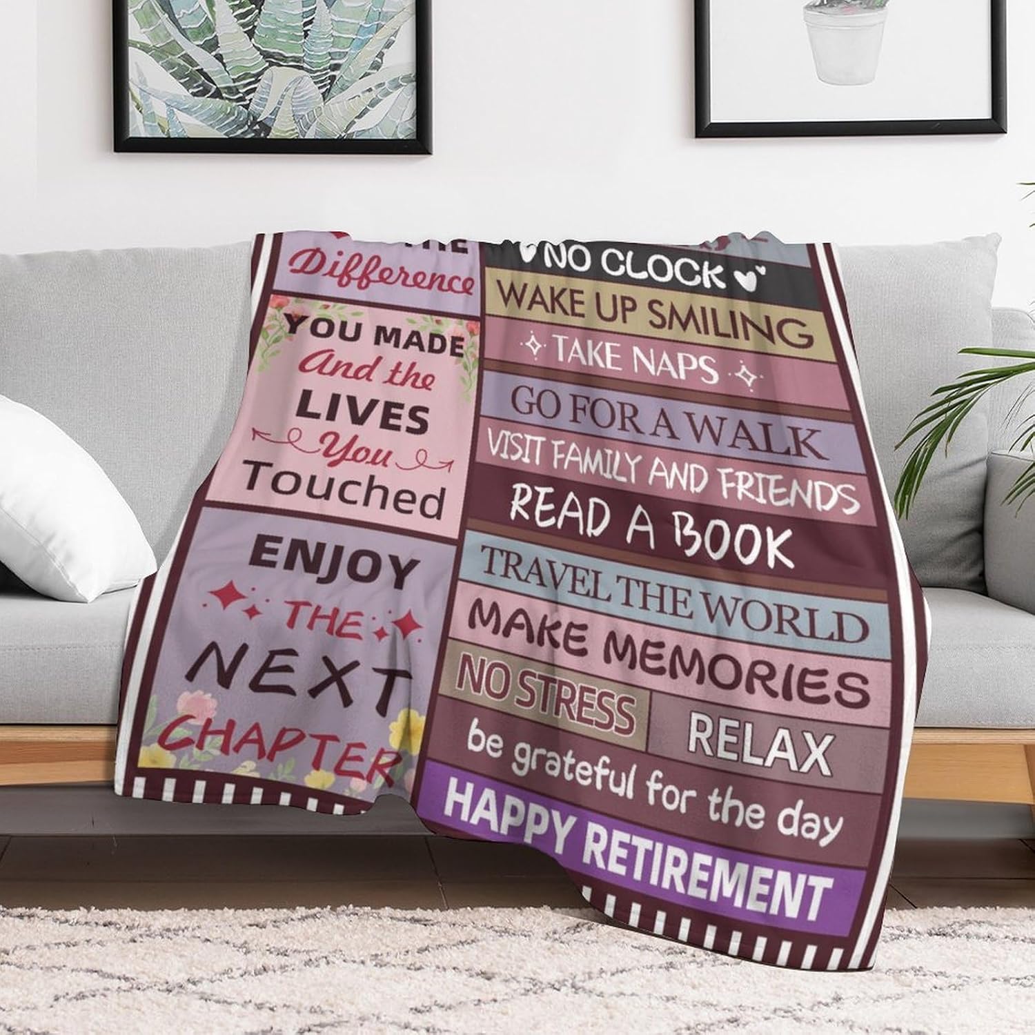 Retirement Gift for Woman, Retirement Blanket for Women/Men, Happy Retirement Gifts Ideas, Funny Farewell Presents for Coworker/Teacher/Nurse/Mom, Retirement Party Decorations Blanket 60"X80"
