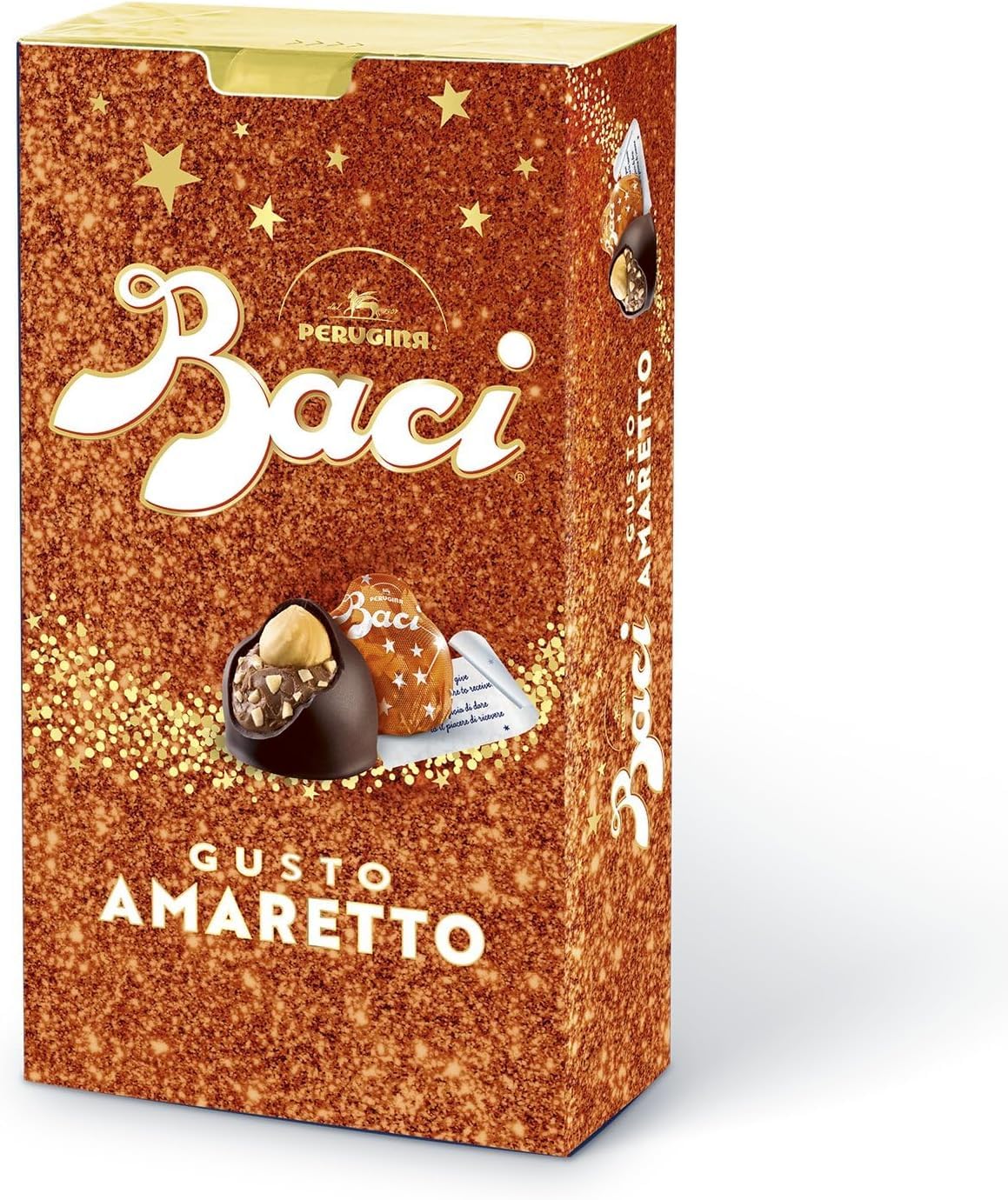 6x BACI PERUGINA Gusto Amaretto Dunkle Schokolade gefüllt mit Gianduia- und Amaretto-Keks Geschmack,150g Box + Italian Gourmet Polpa di Pomodoro 400g Dose