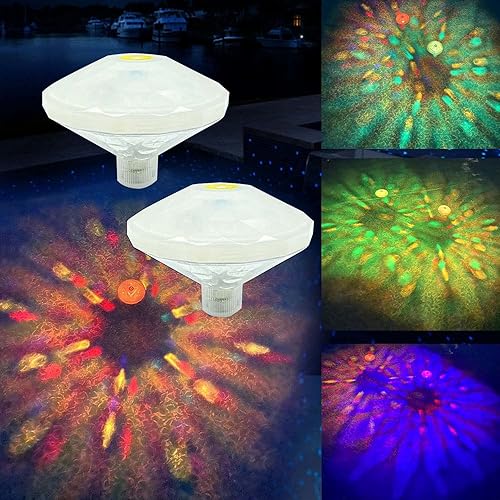 Luces de piscina, luces flotantes para piscina, luces subacuáticas, accesorios de piscina con 7 modos para Intex piscina, discoteca, fiesta o