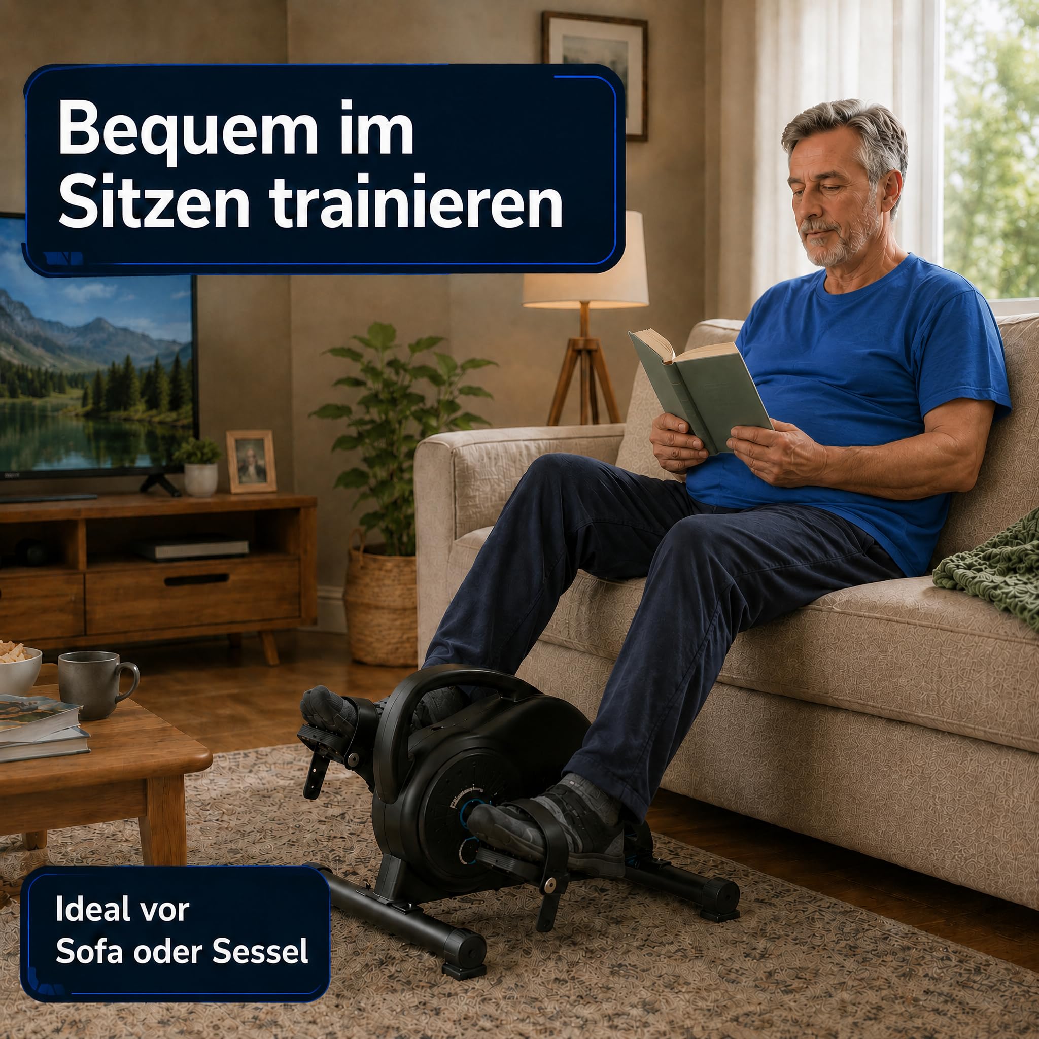 Vita&Bike Pedaltrainer, Heimtrainer für Arme & Beine, mit Trainingscomputer