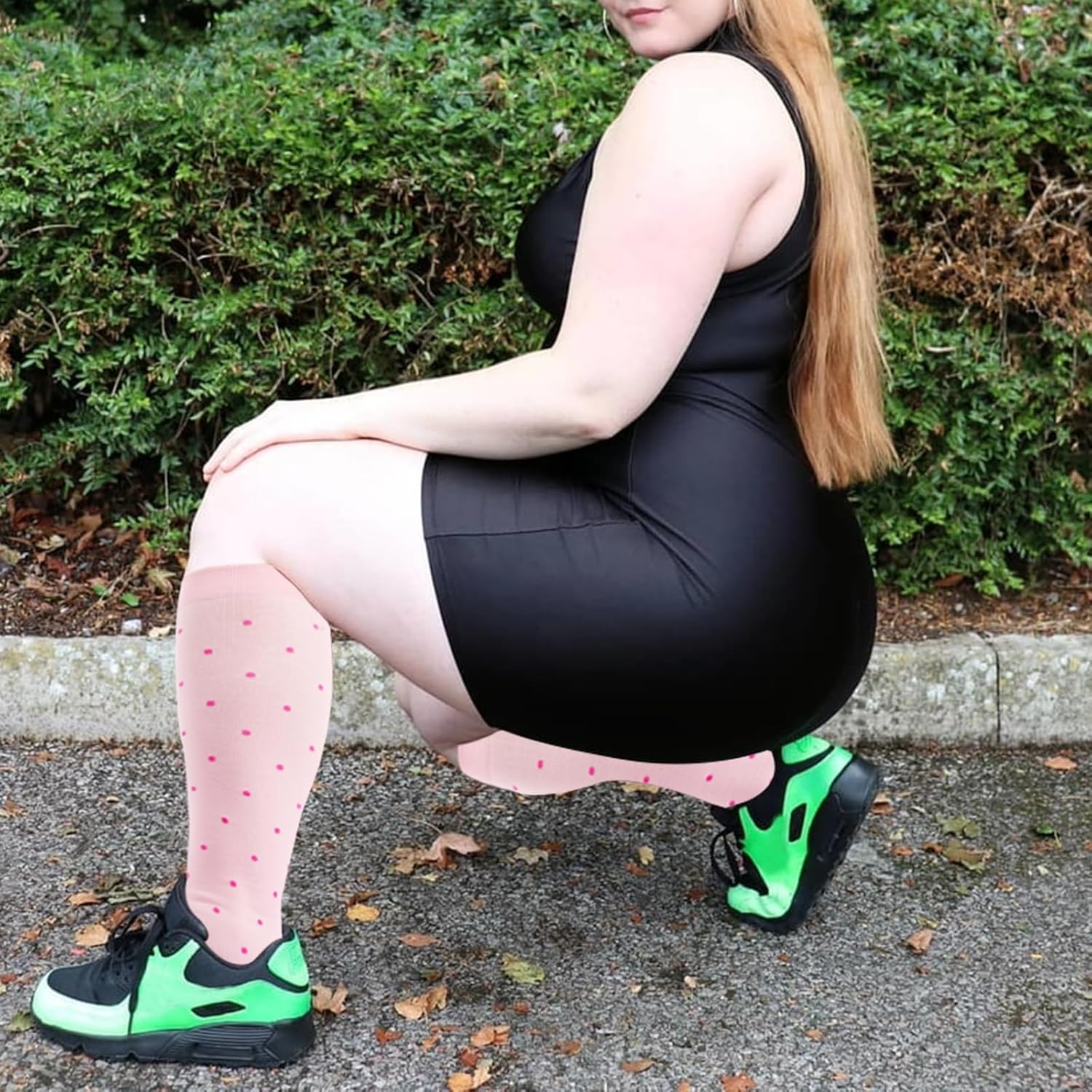 Abodhu Plus Size Compression Socks for Women& Men 15-20mmHg Wide Calf Knee High Socks - Image 3