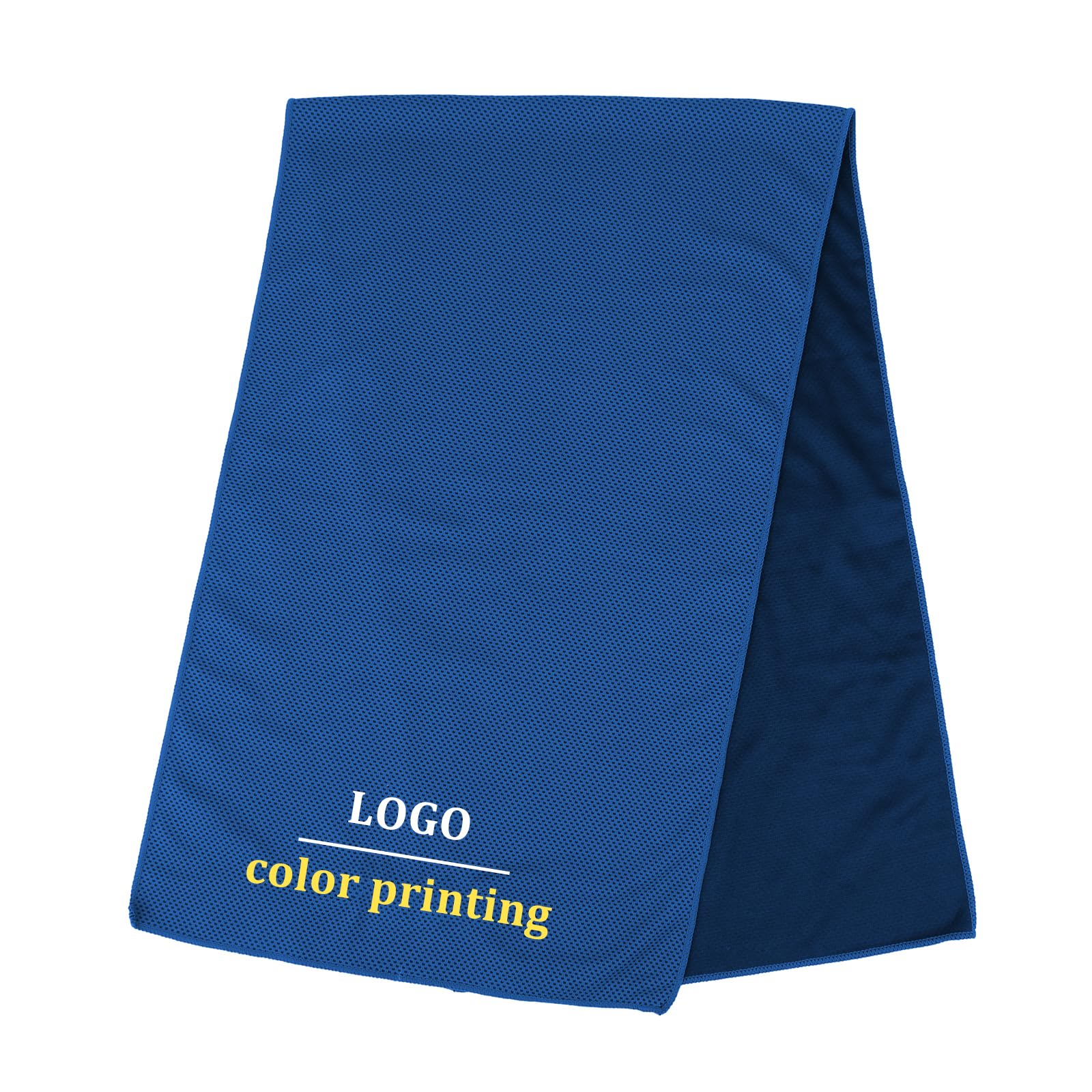 Muka Custom Cooling Towel, Iced Sweat Towel with Logo/Text, Color Printing Royal Blue Head Neck Wrap
