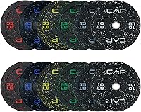 Vista 65 de CAP Barbell - Juego de discos olímpicos de goma de 2 pulgadas con soporte de 6 postes, 100-370 libras, múltiples opciones