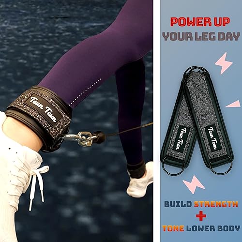 Miniatura 6 de Correas de tobillo con purpurina para máquina de cable, accesorios para mujer, correas de cable de gimnasio para entrenamiento de glúteos, extensión