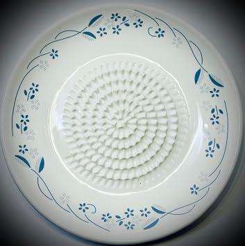BonCera, Premium Ceramic Garlic Grater Plate Set - Flower Line on White