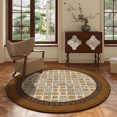 Vista 12 de Office Chair Mat Round for Hard Surface, Computer Gaming Chair Mat Office Rug Anti Slip, Low Pile Carpet Desk Rug Protector for Rolling Computer