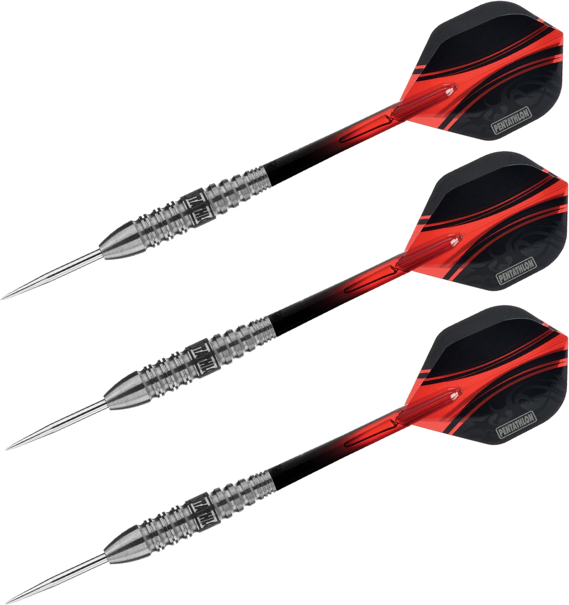 Retriever Sports Pentathlon 90% Tungsten, Unique Machined Cuts -Steel Tip Darts 23G #82203