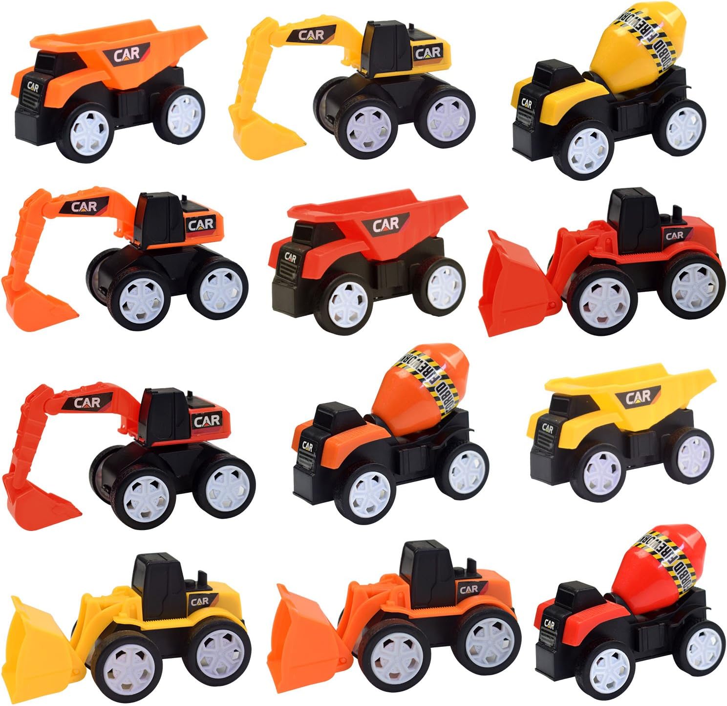 LEHII Toy Cars for Toddlers Boys Kids - Pull Back Halloween Truck and Car Party Favors for Kids, Construction Birthday Party Supplies, Mini Toy Cars for Toddlers Boys Girls ( 12 Pcs )