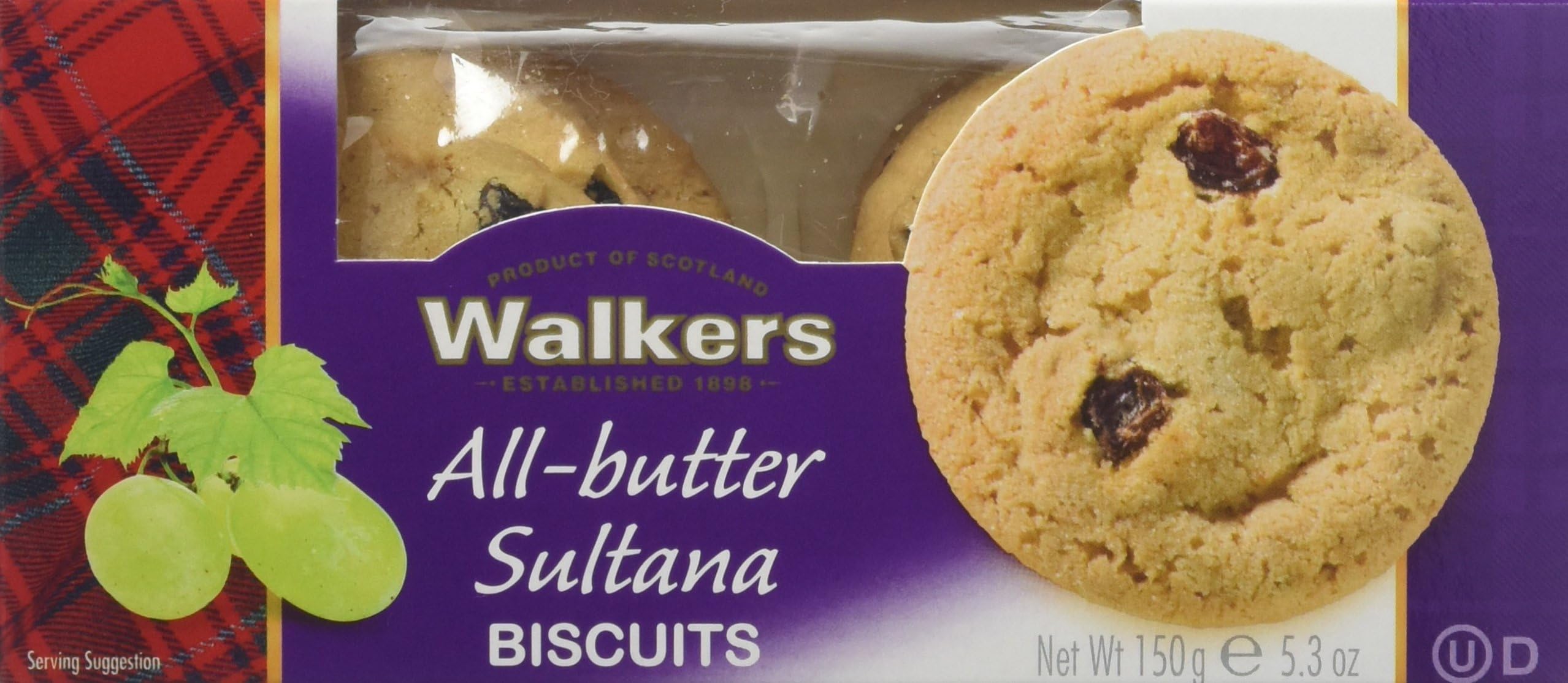 Walkers Shortbread All Butter Sultana Biscuits (Pack of 6)