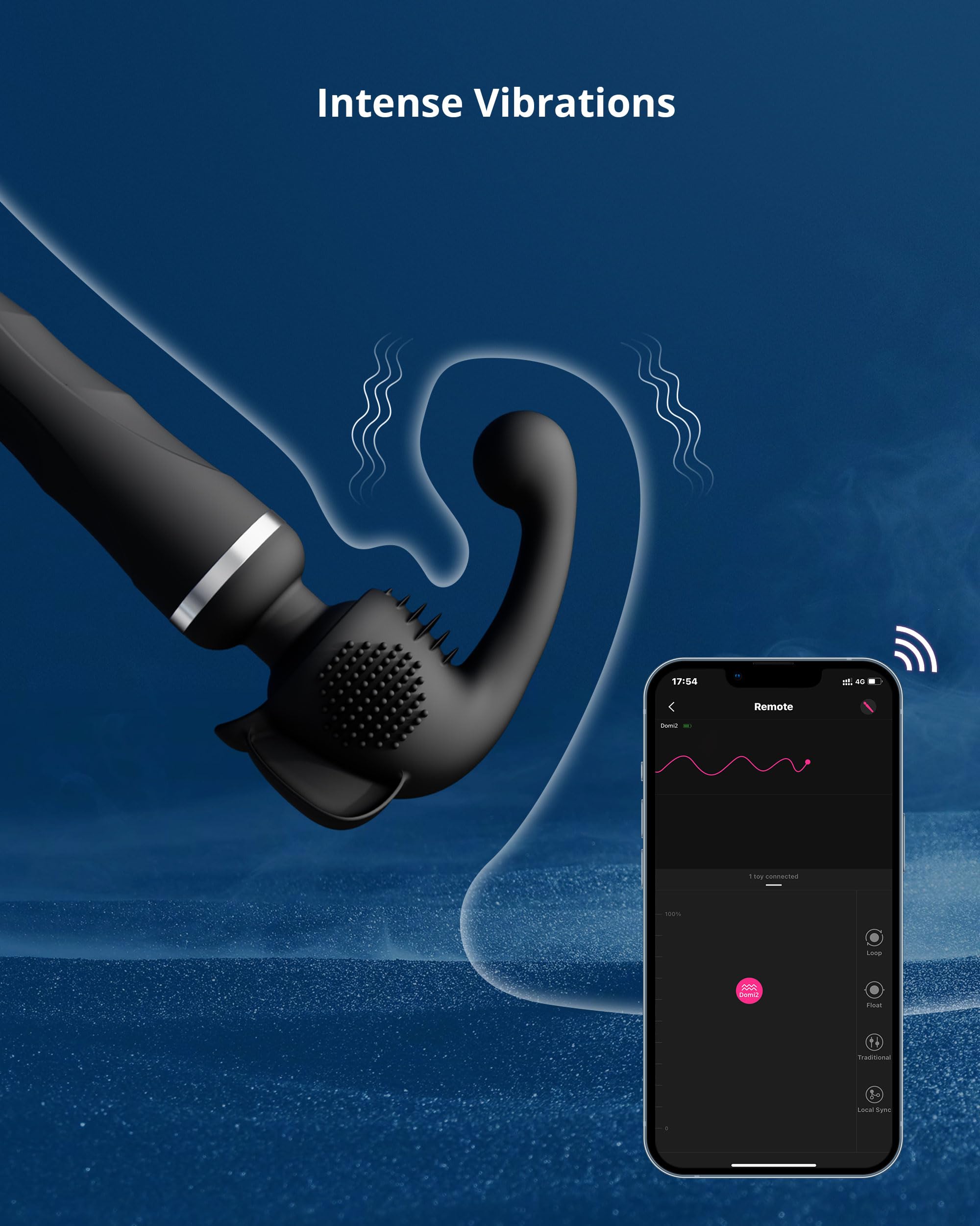 LOVENSE Domi 2 Classic Wand Vibrator Accessories, Clitoral G Spot Stimulator for Women with APP Remote Control Toys, Anal Massager Sex Toy for Female