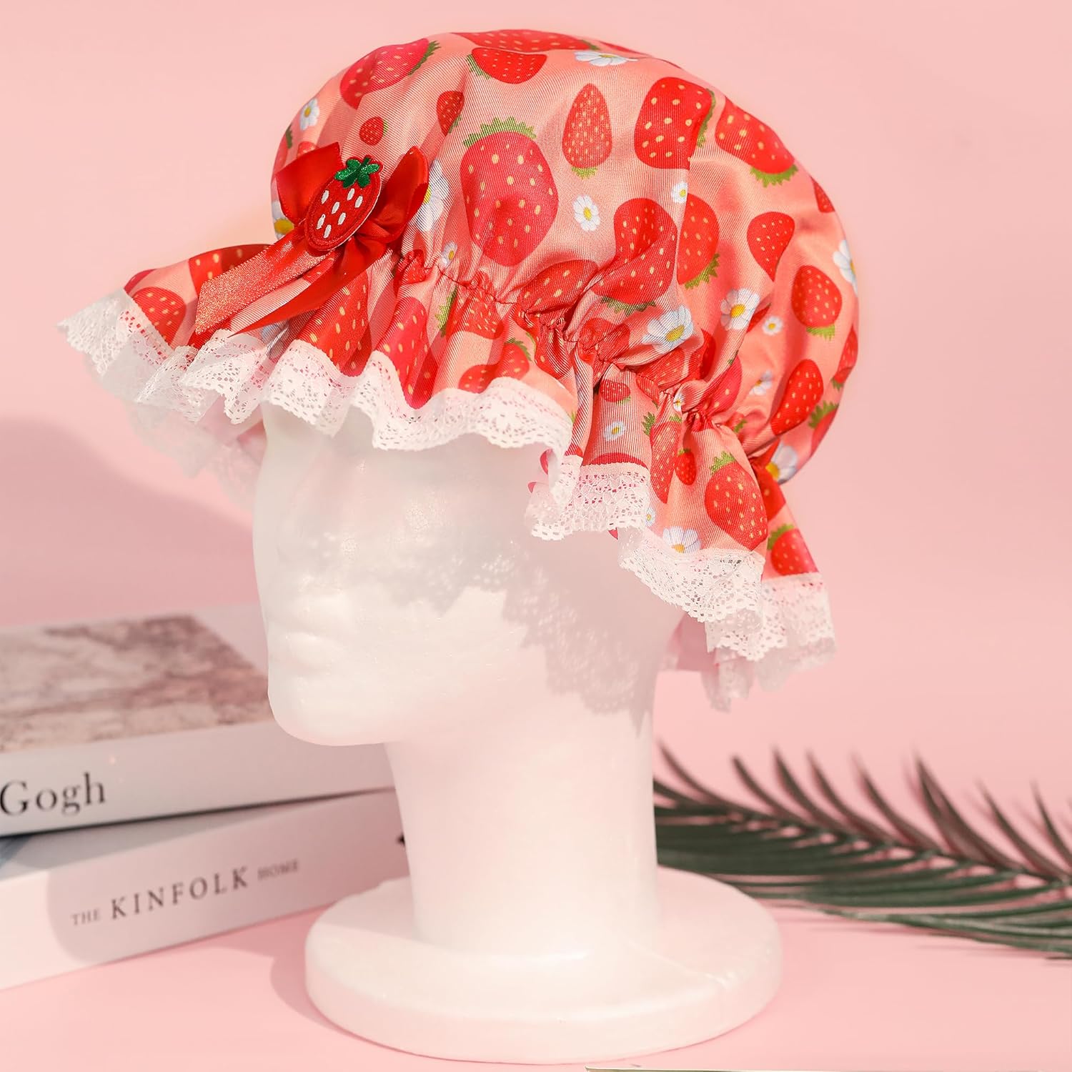 Strawberry Hat for Women Adult, Strawberry Costume Accessories Bucket Hat, Berry Costumes for Halloween Cosplay Party Dress Up - Image 4