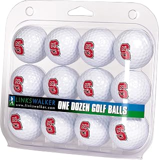 LinksWalker Collegiate Golf Balls 12 Ball Gift Pack Regulation Size 2-Piece Balls