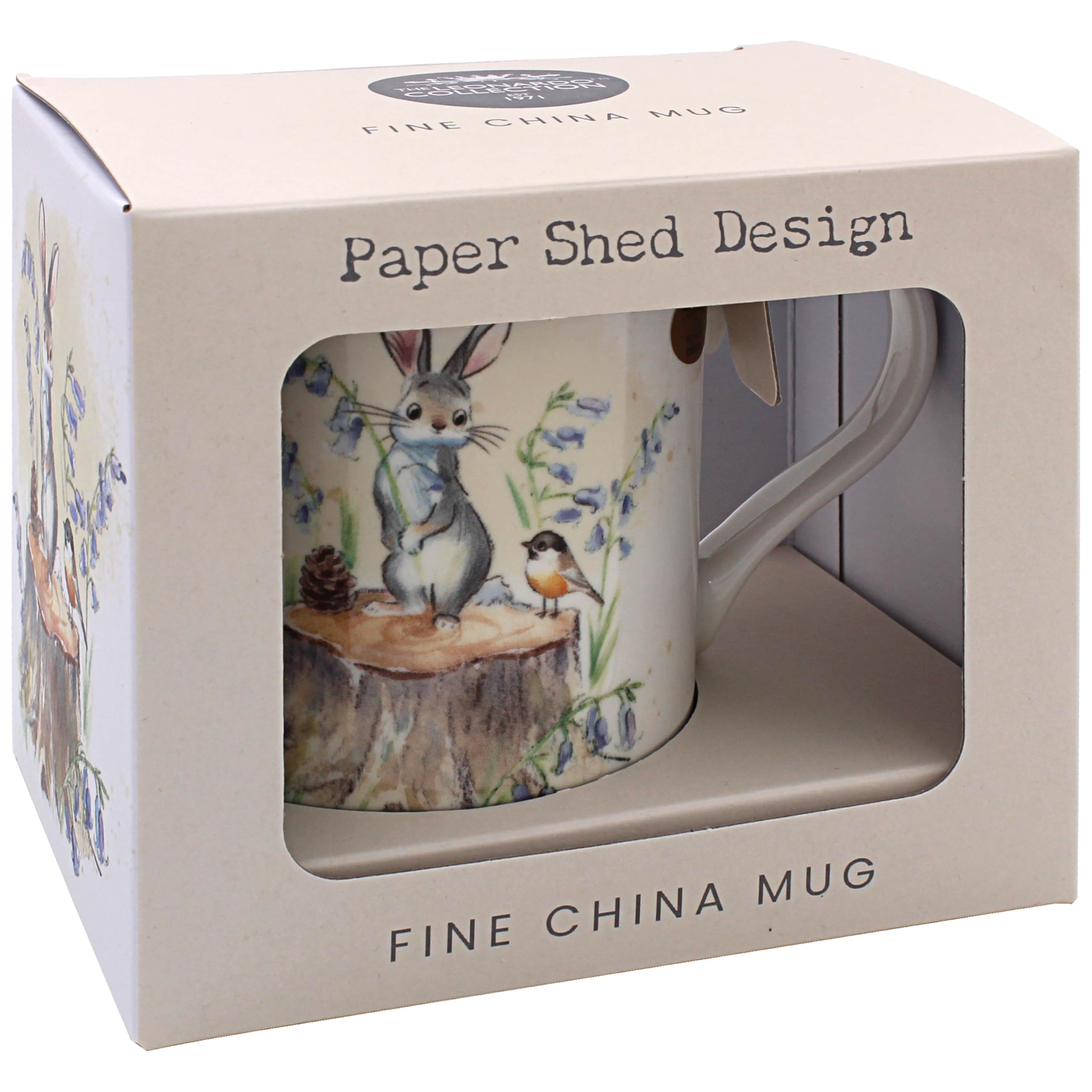 The Leonardo Collection Paper Shed Design Hare & Bird Mug for Home & Kitchen | Stylish Ceramic Mugs for Tea & Coffee | Lovely Cup Set for Mens Gifts & Birthday Gifts for Women