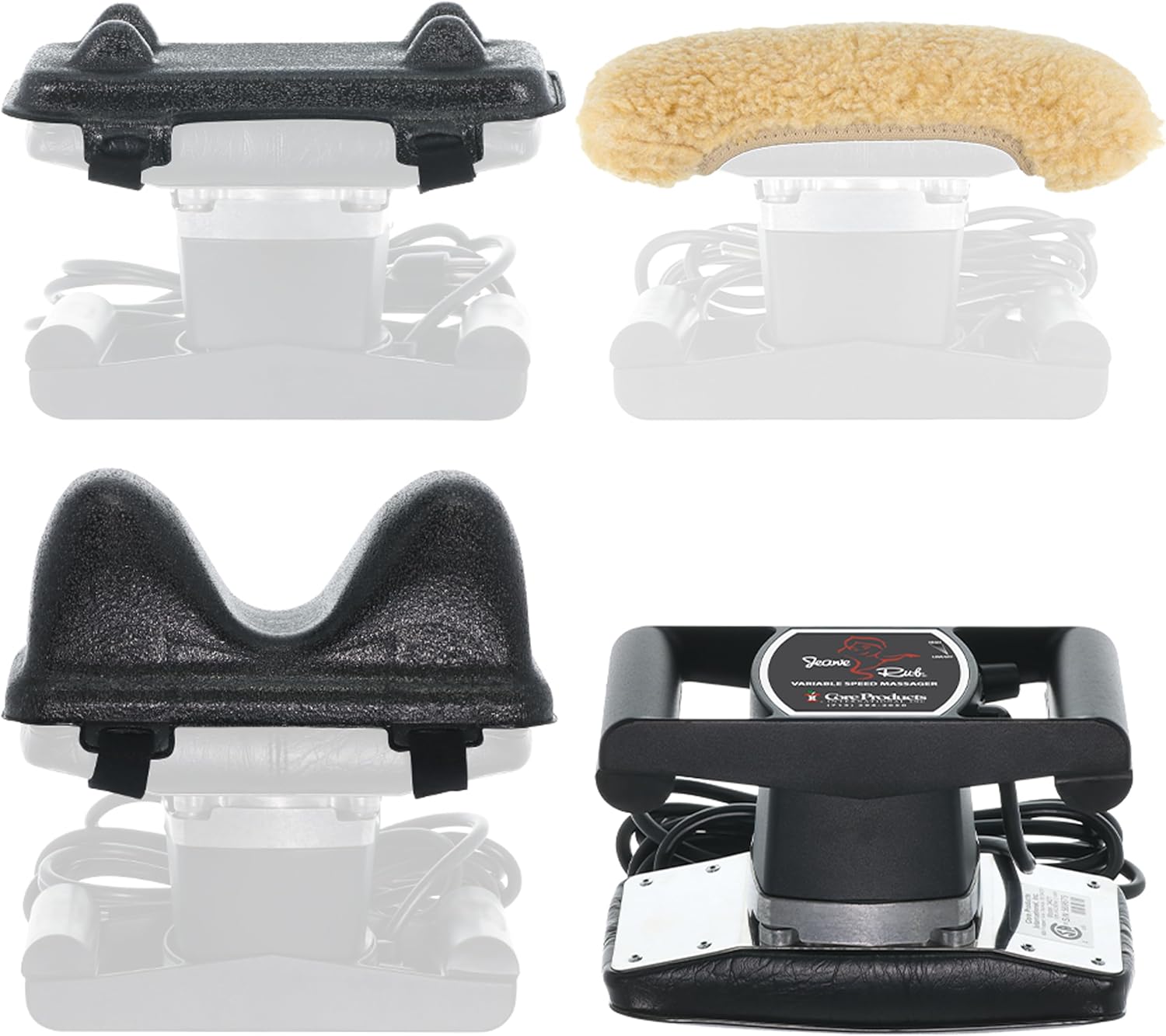 Core Products Jeanie Rub Massager Deluxe Package - Variable Speed Electric Massager for Deep Tissue Pain Relief, Full Body Massage, Back & Shoulder Massager w Fleece Pad Cover & Trigger Point - Image 3